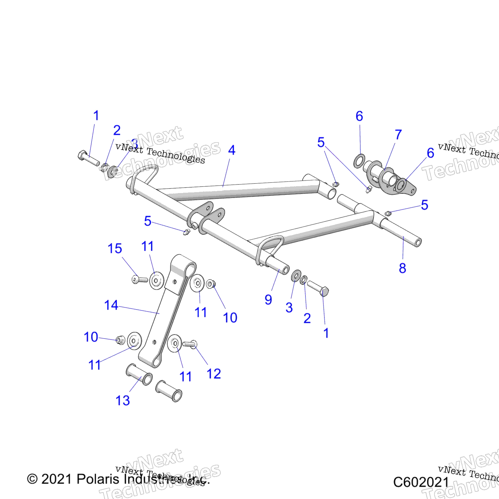 Suspension, Torque Arm, передний 3" Track Option