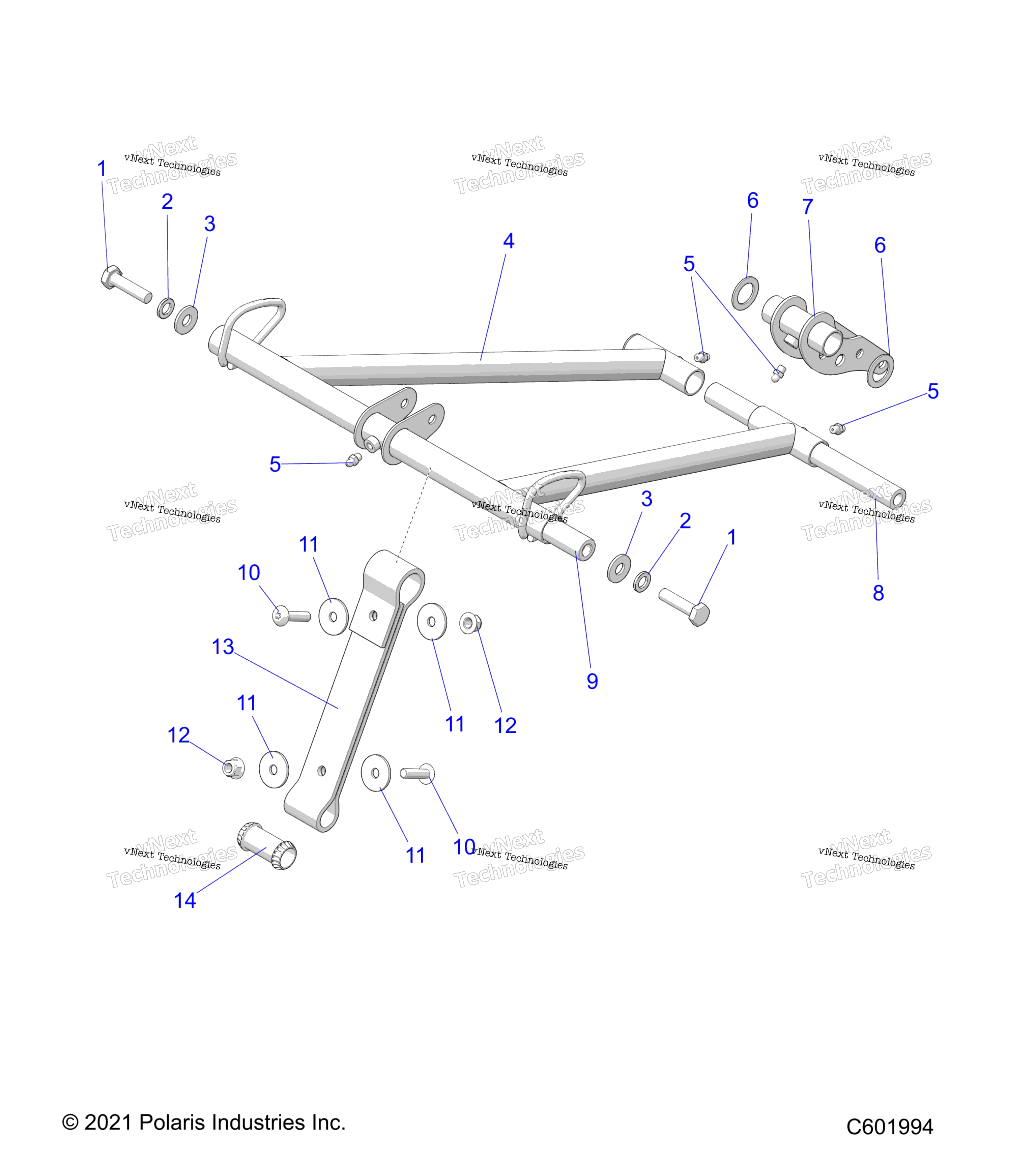 подвеска Torque рычаг передний 165", 2.75" Track Opt S23tgm8rs