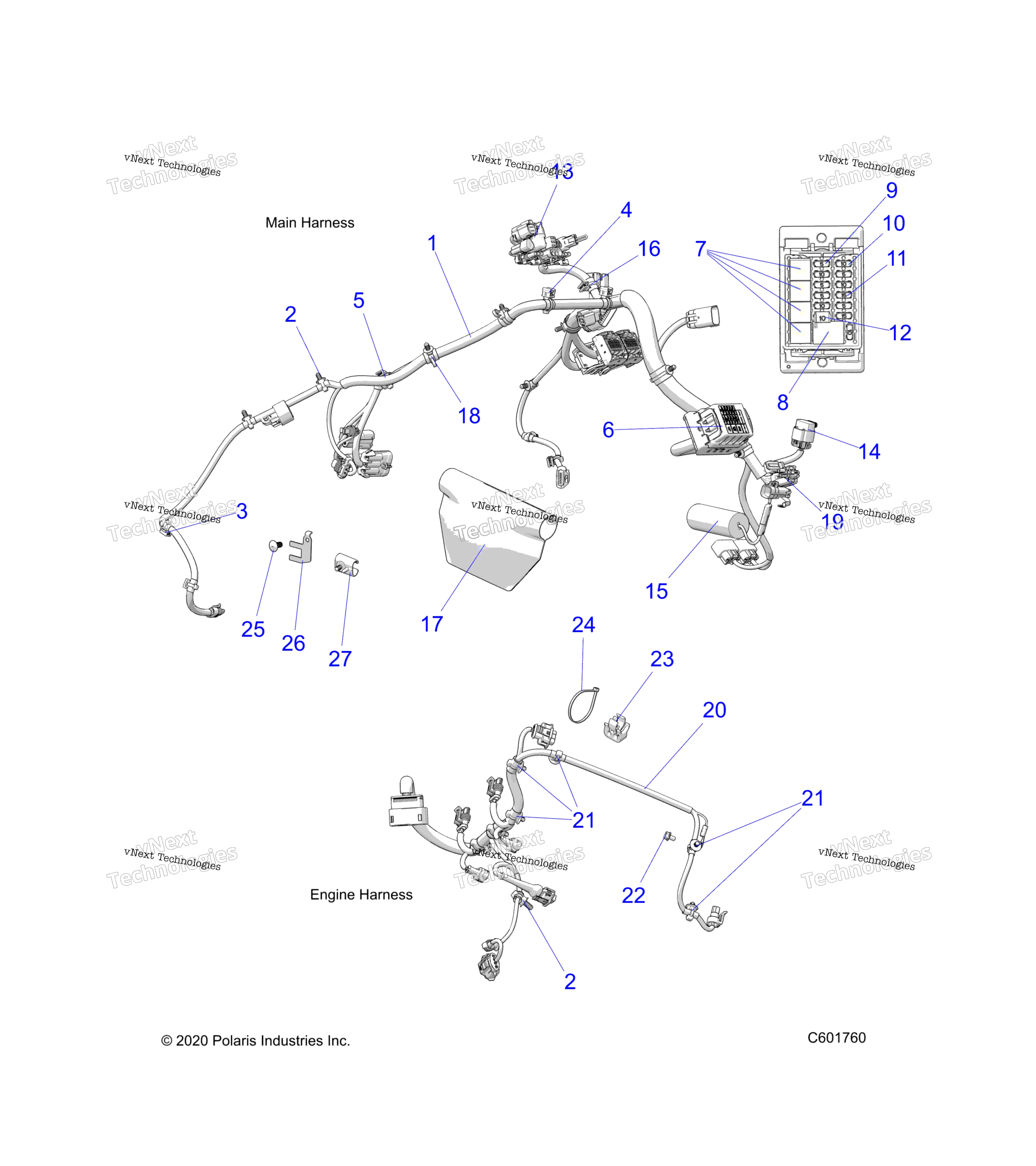 Electrical, Wire Harness, Main / Fuse Block All Options