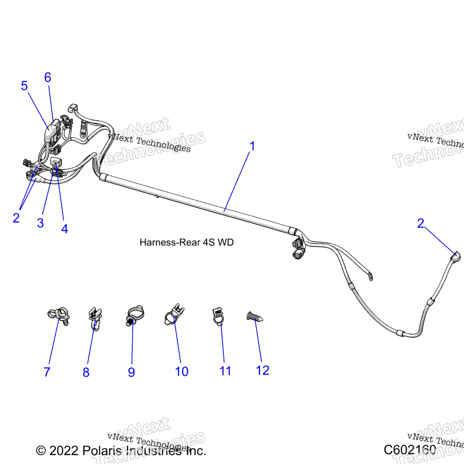 Electrical, Wire Harness, задний All Options