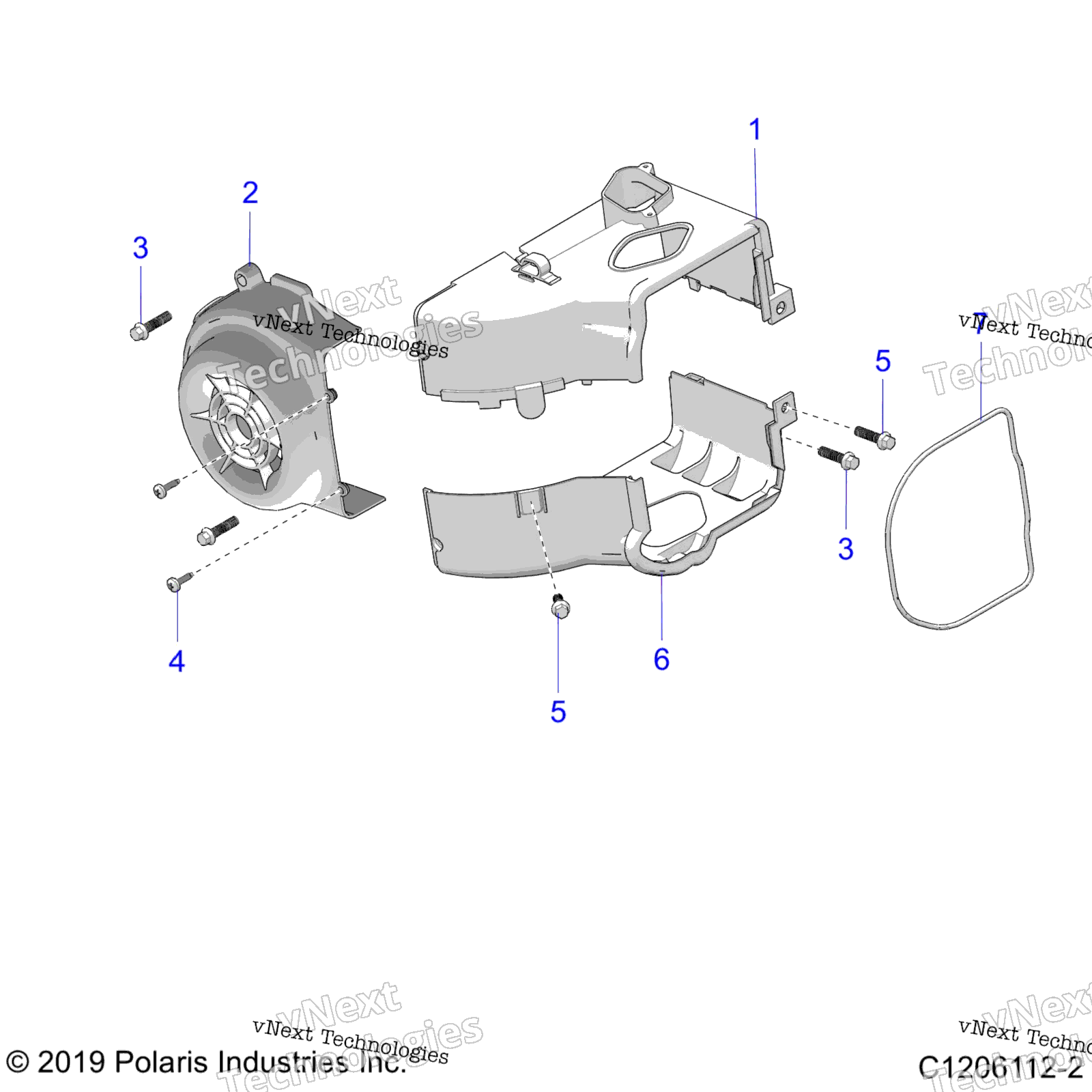Engine, Fan крышка и Shroud A23hbbo7b3 / B7