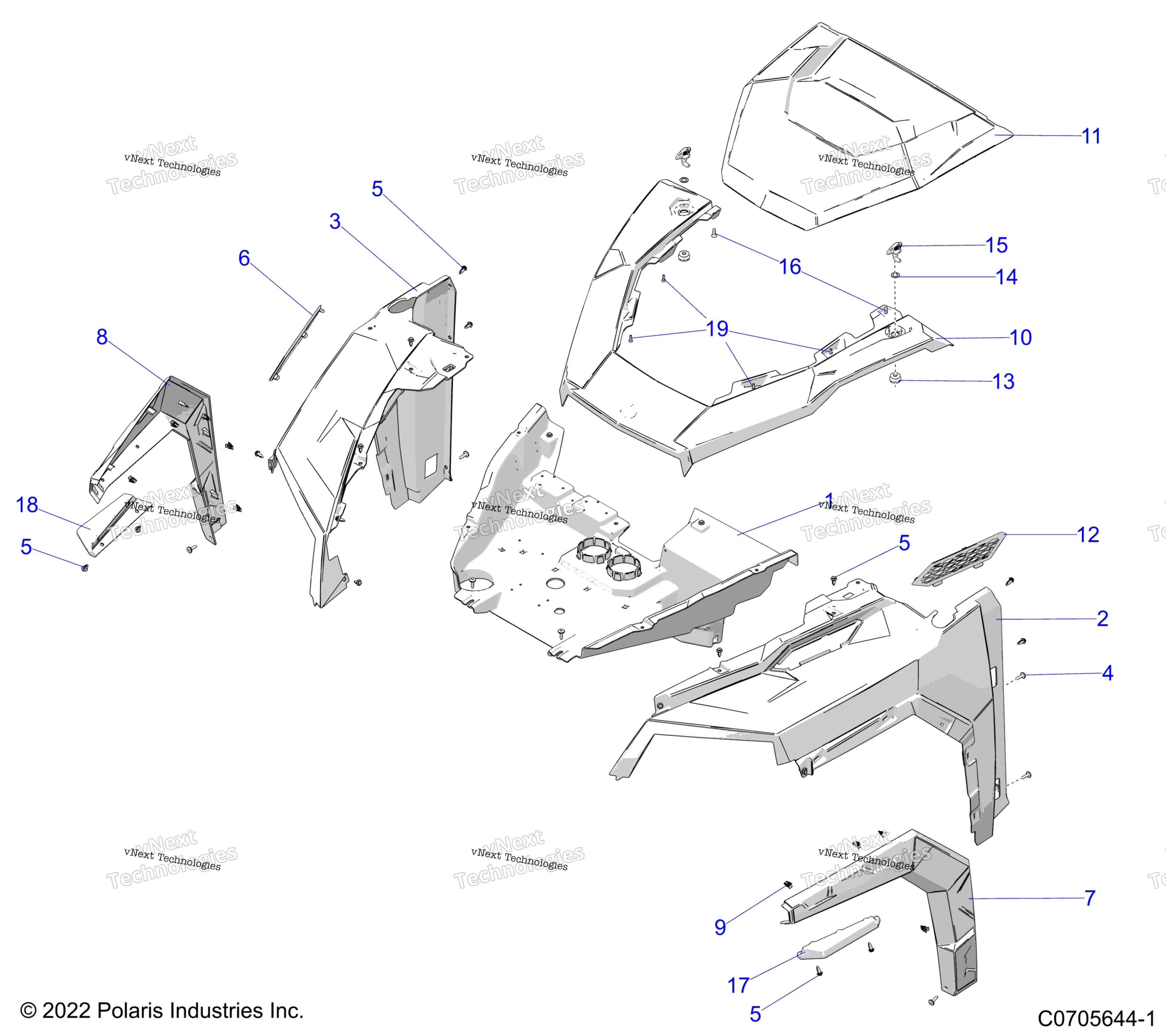 Body, Hood An передний Fenders