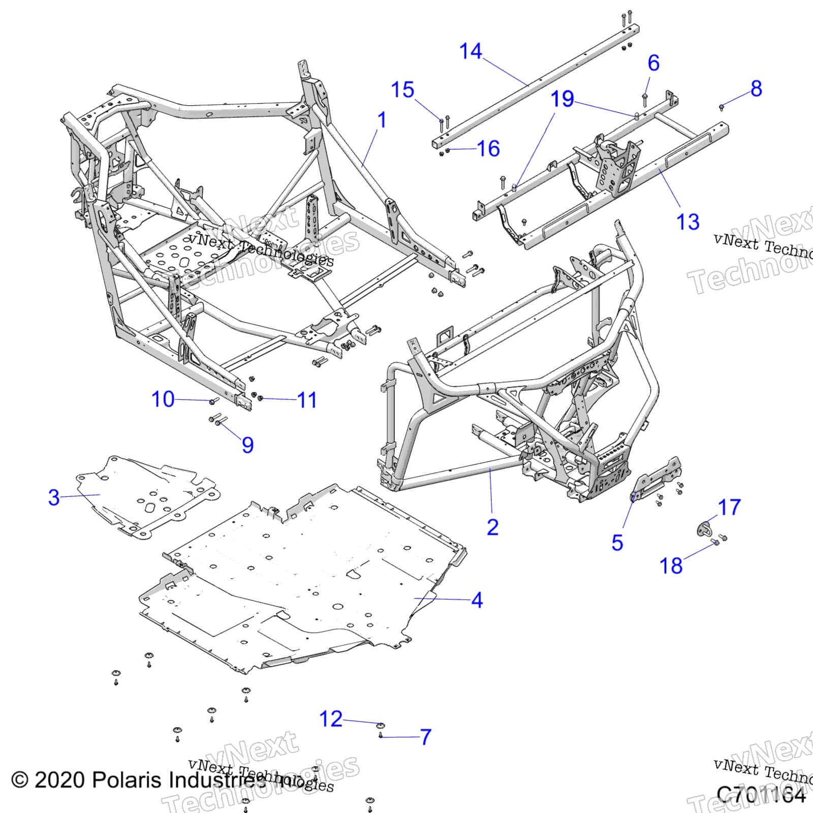 Шасси, основная рама And Skid Plates