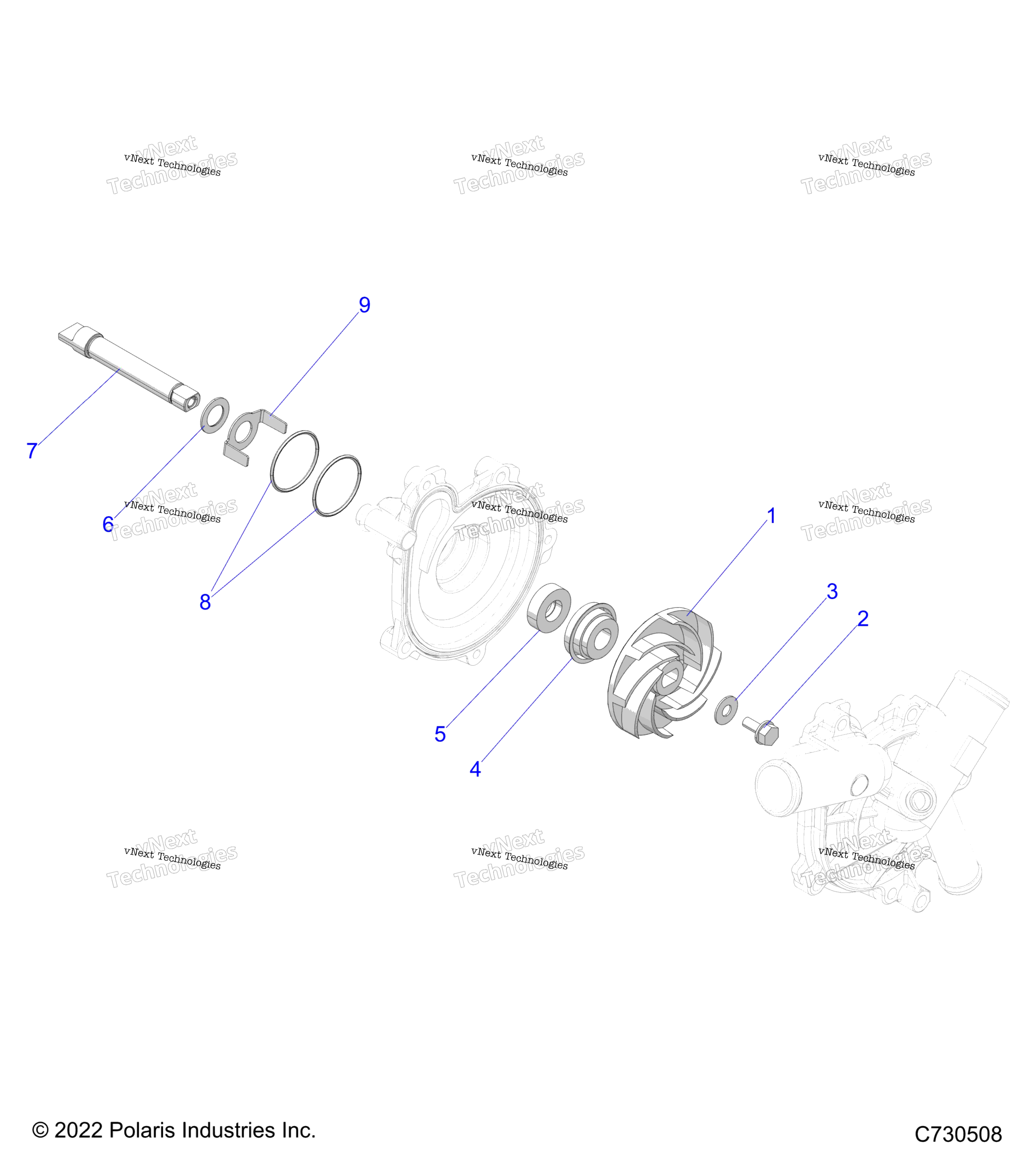 Engine, Waterpump узел