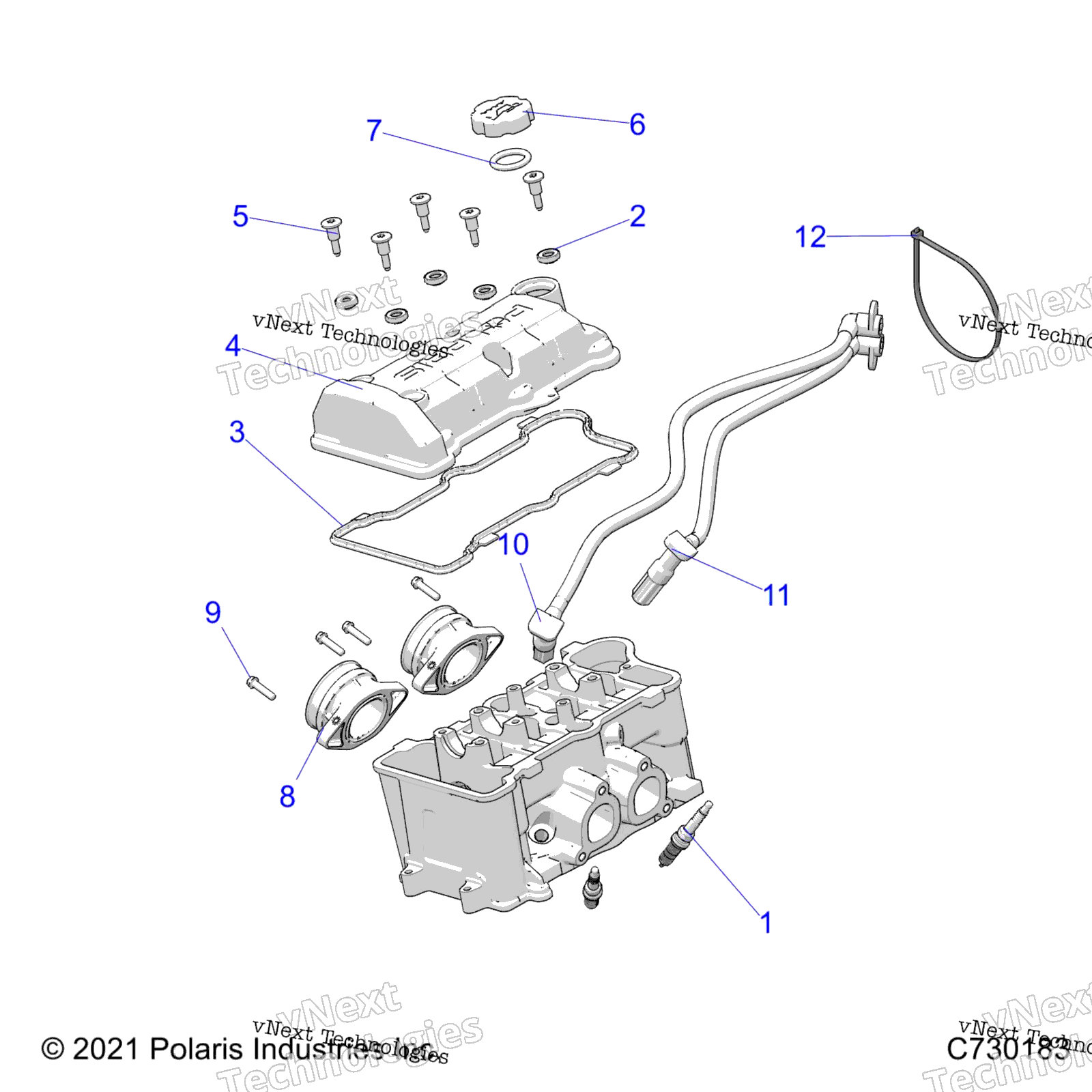 Двигатель, дроссель и крышка клапанов Engine, Throttle Pedal