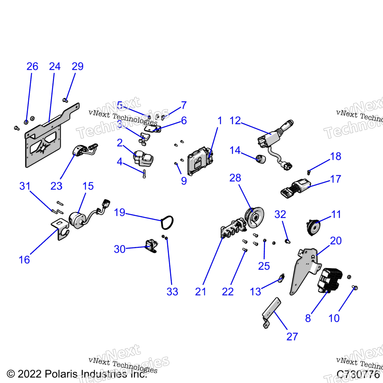Electrical, Wire Harness, Components, и License Plate