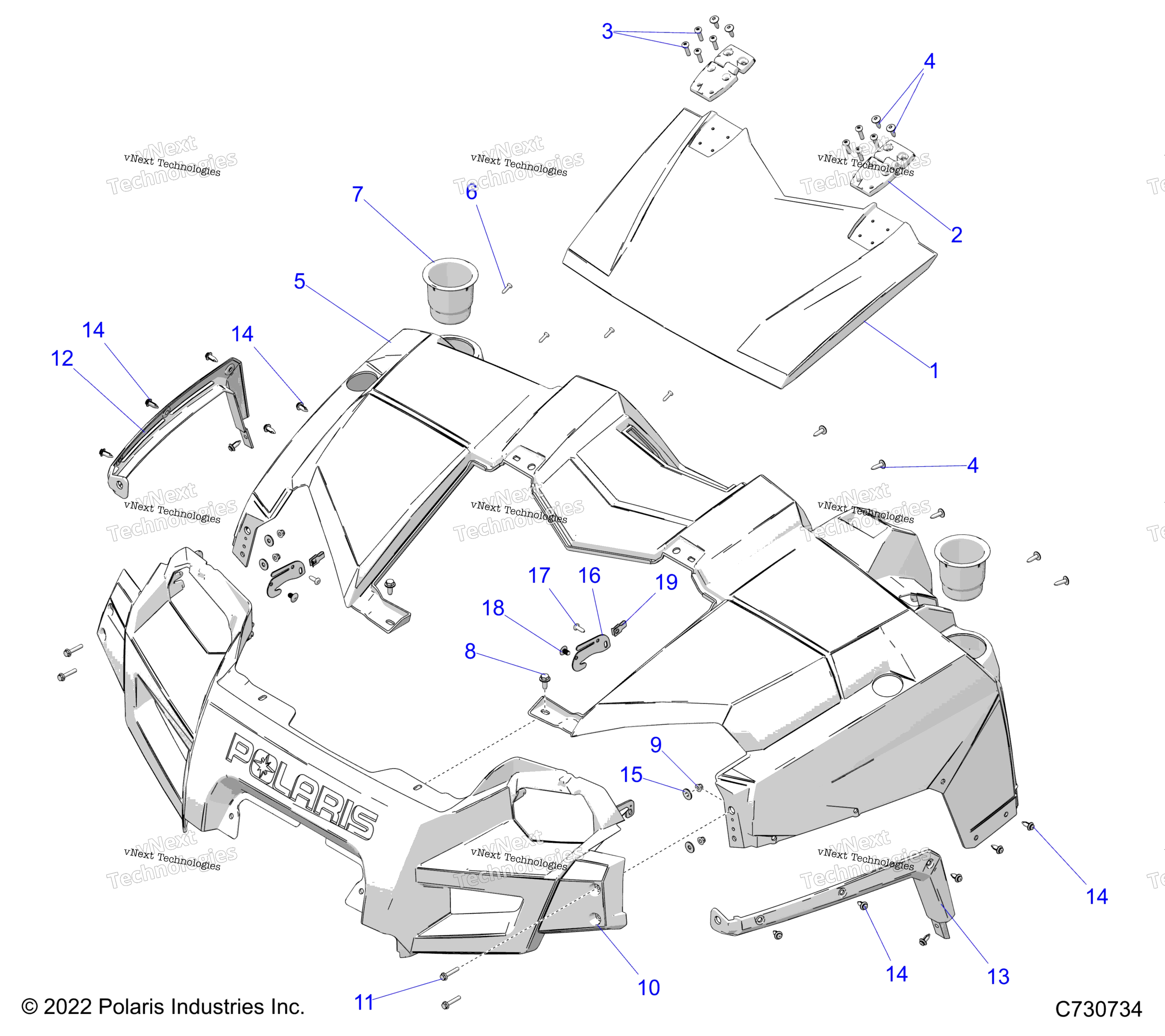 Body, Hood & передний Fascia