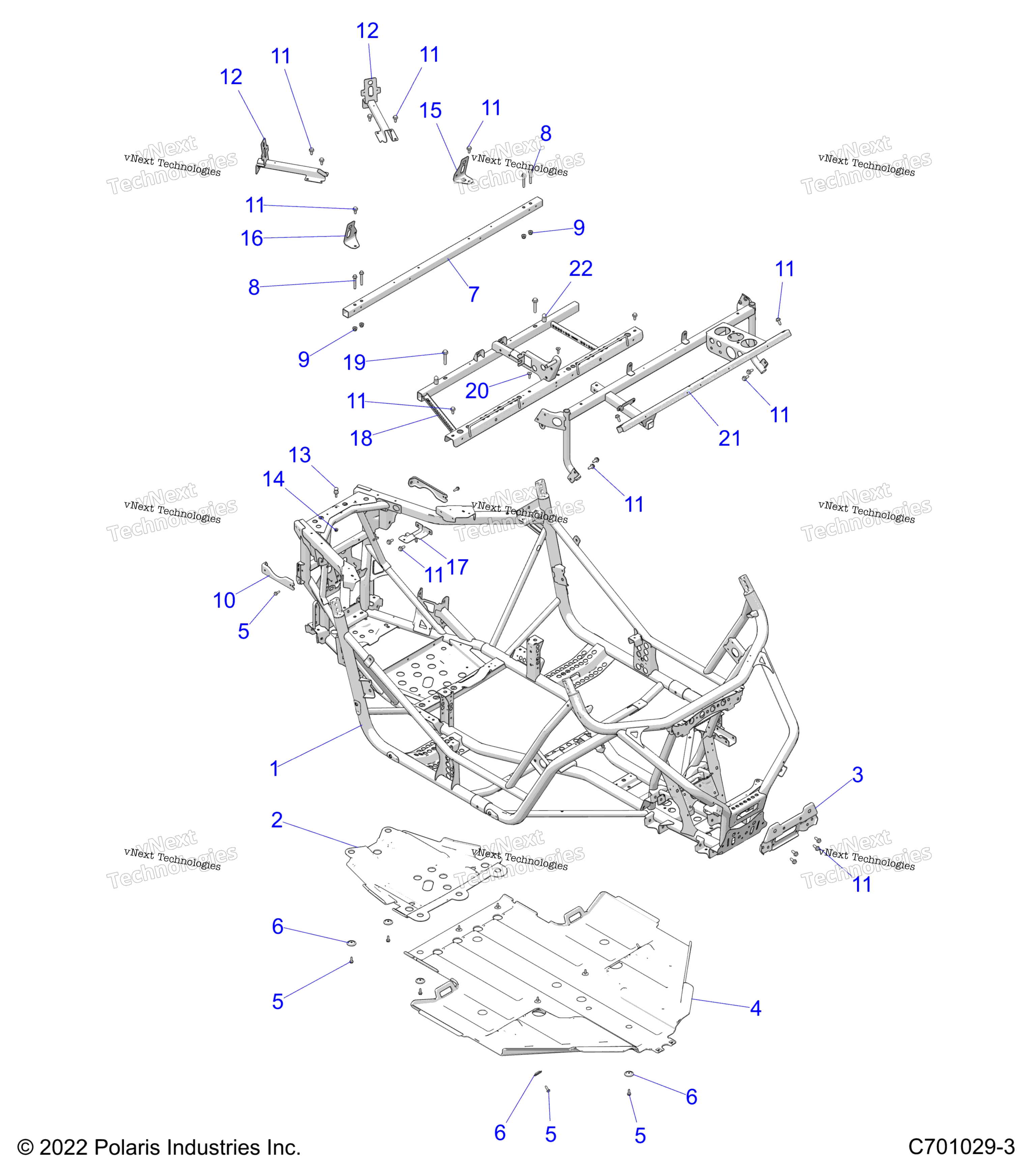 Шасси, основная рама And Skid Plate