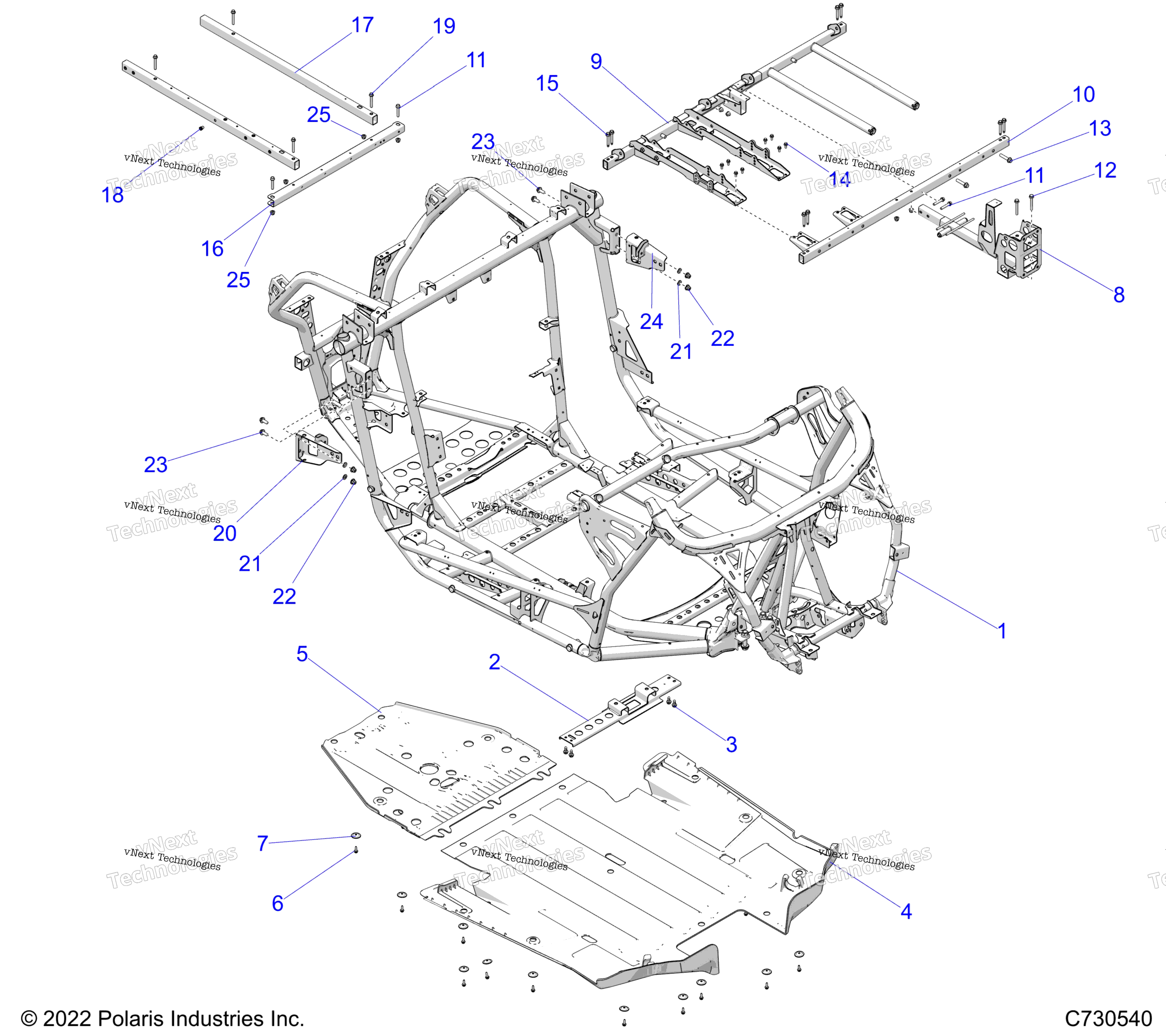 Шасси, основная рама And Skid Plates