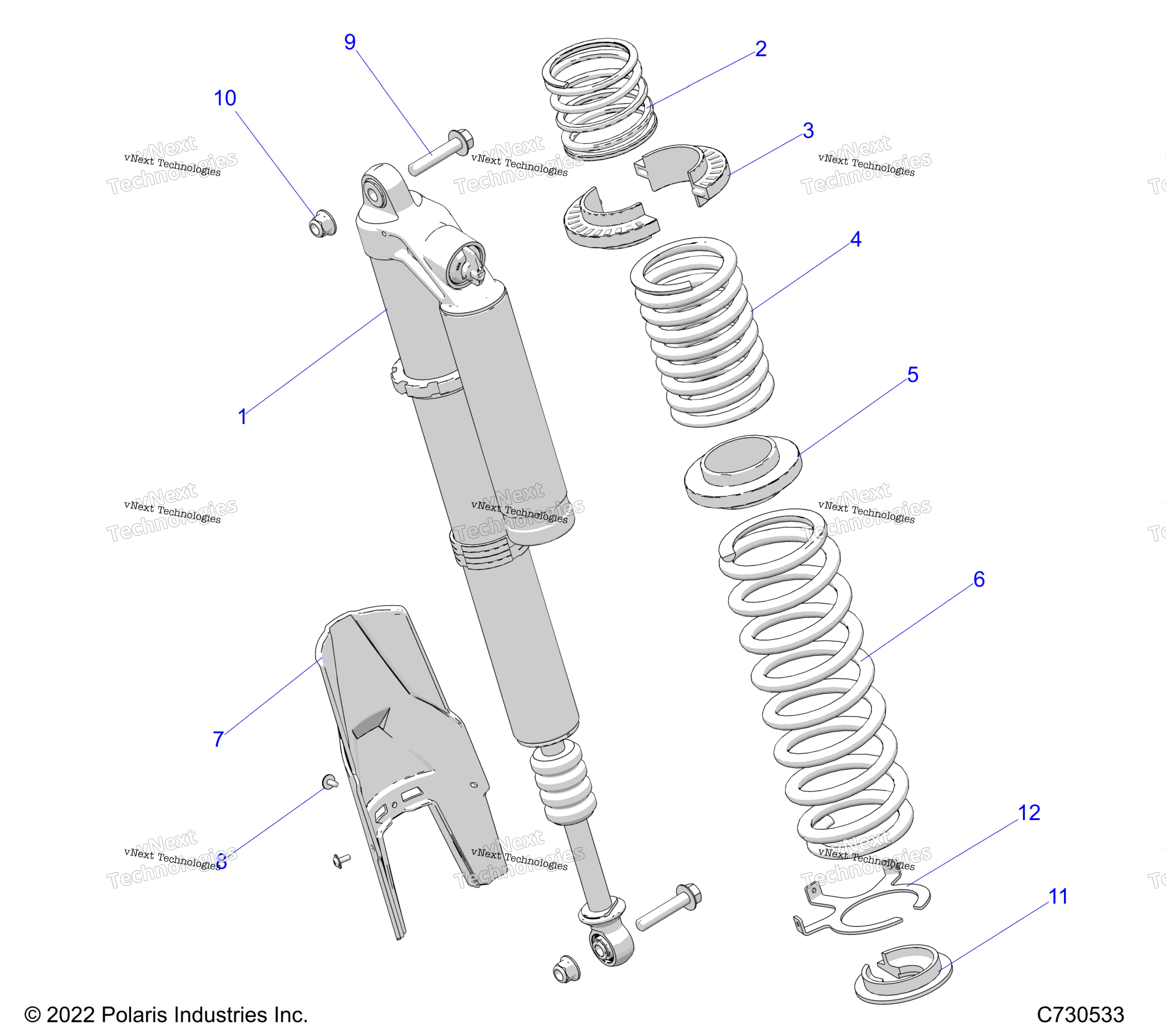 Подвеска, задний амортизатор Mounting, Standard/Premium