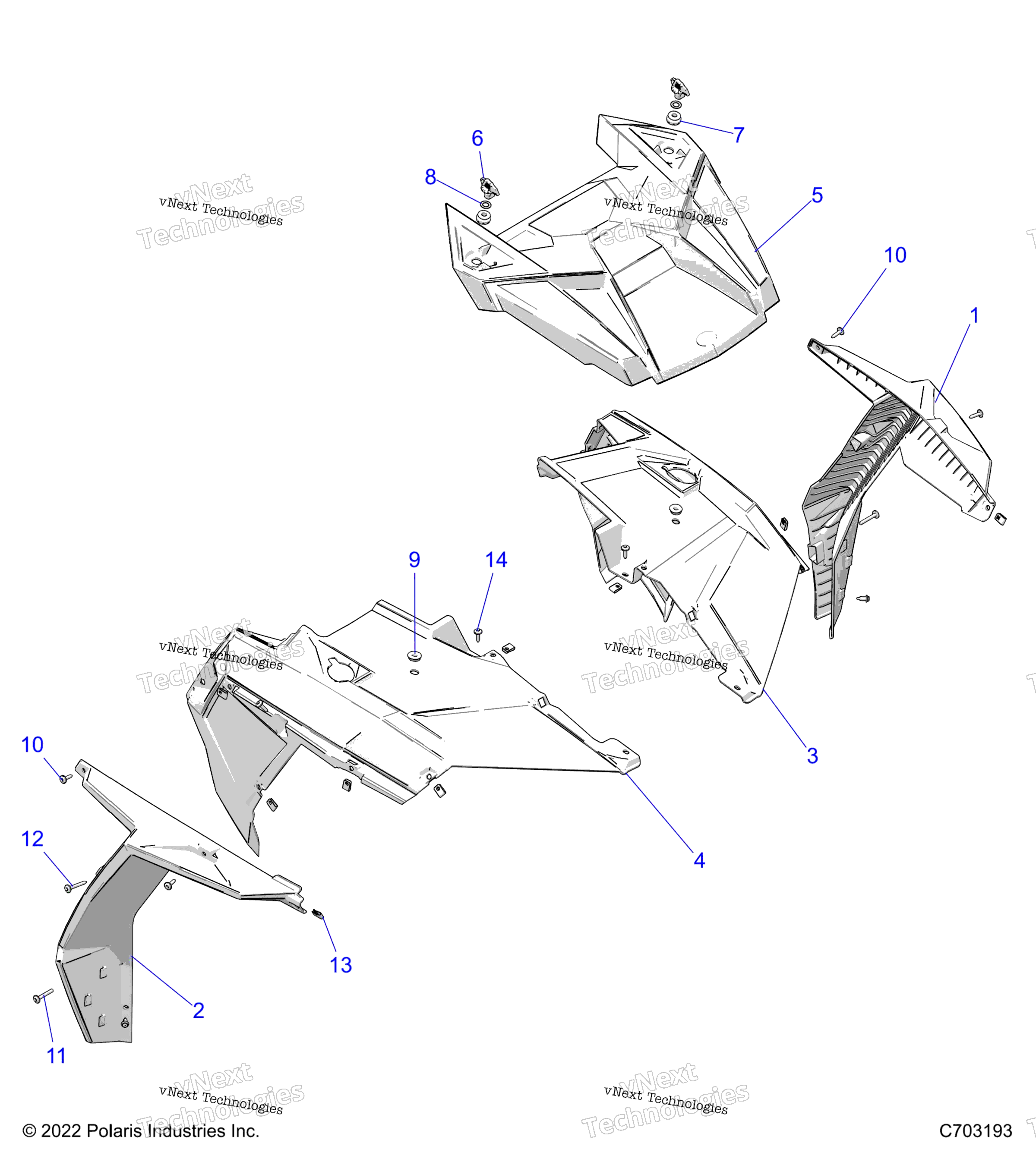 Body, Hood, передний Fenders и Flairs