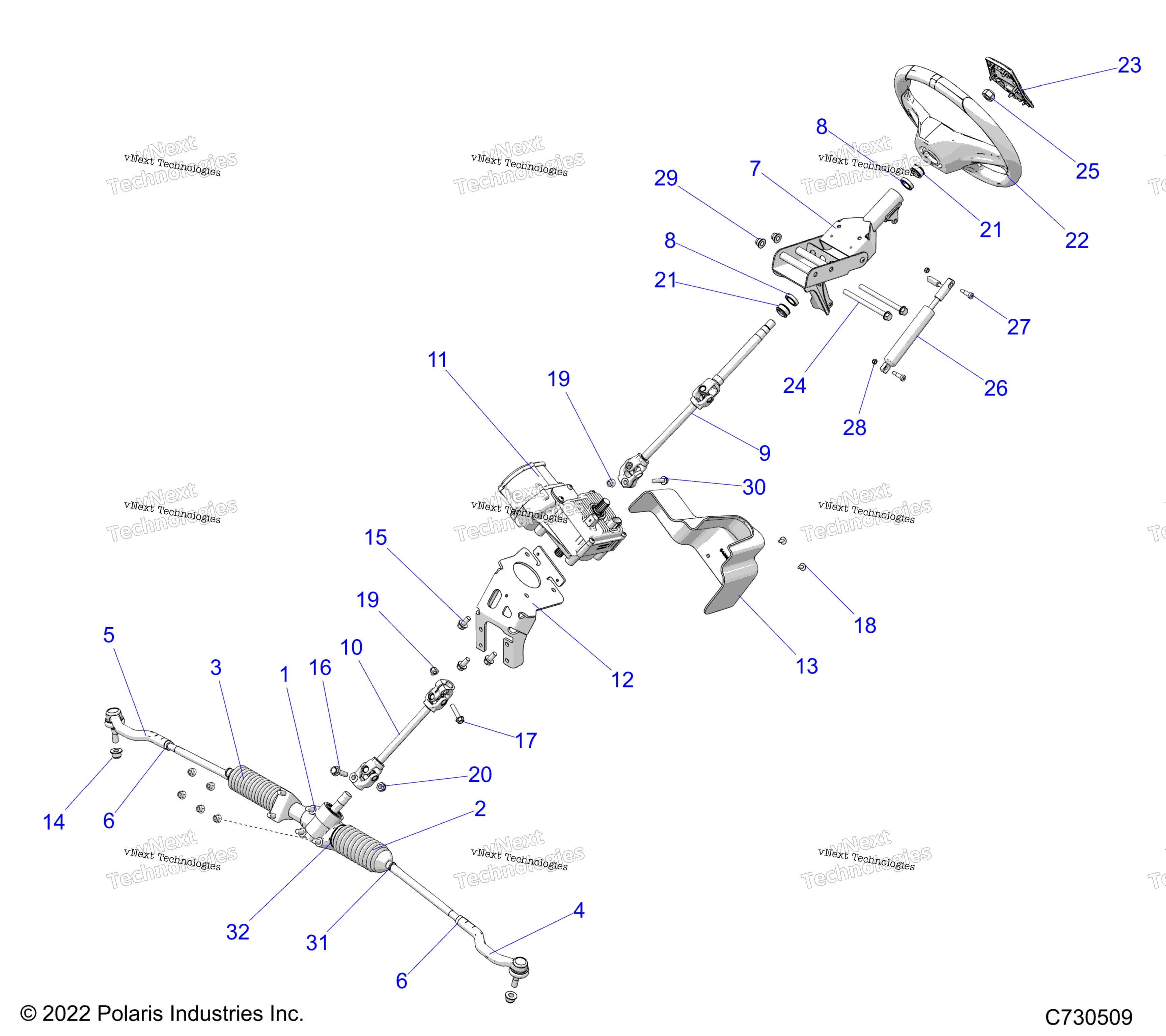 Steering, Power рулевое управление Asm