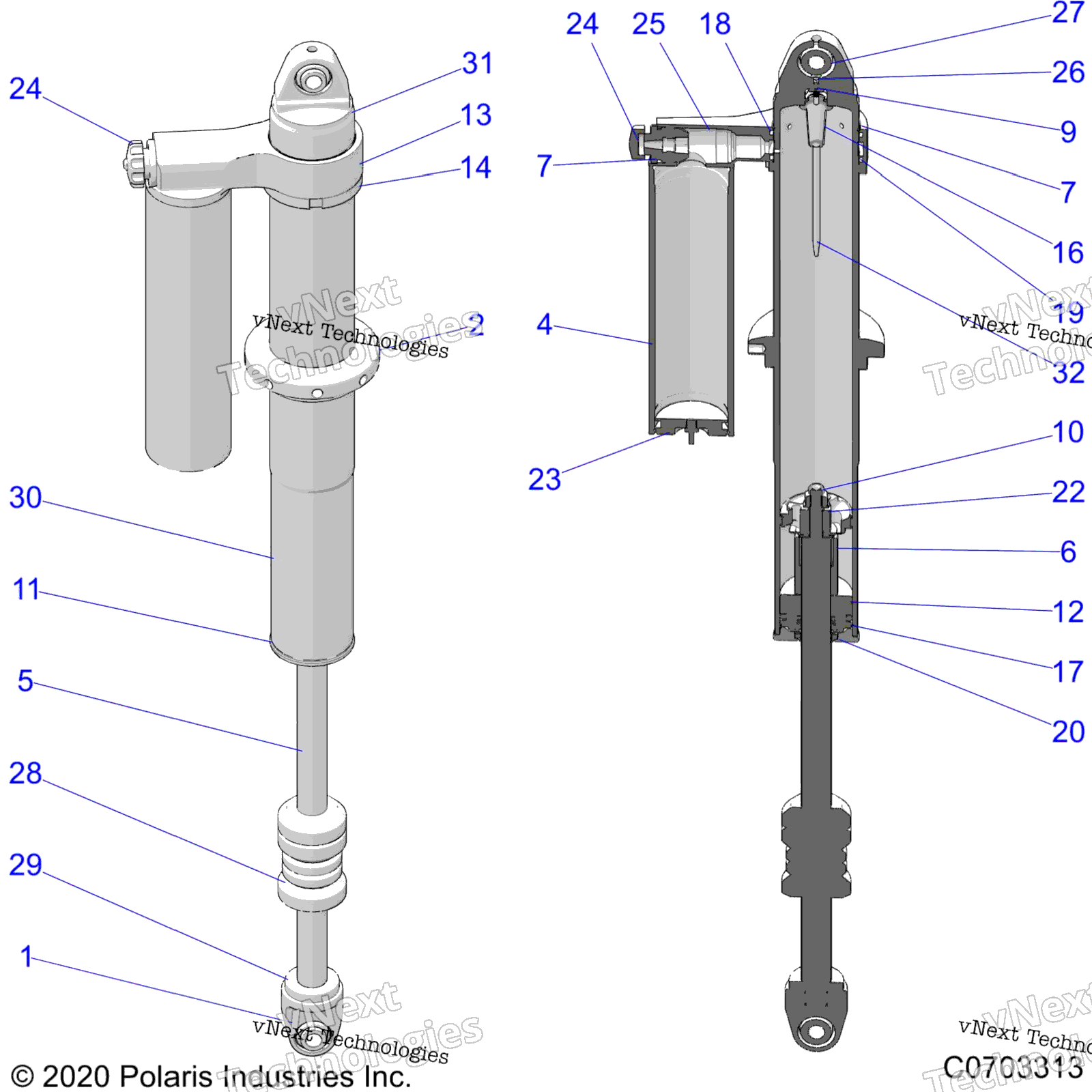 Подвеска, задний амортизатор Internals