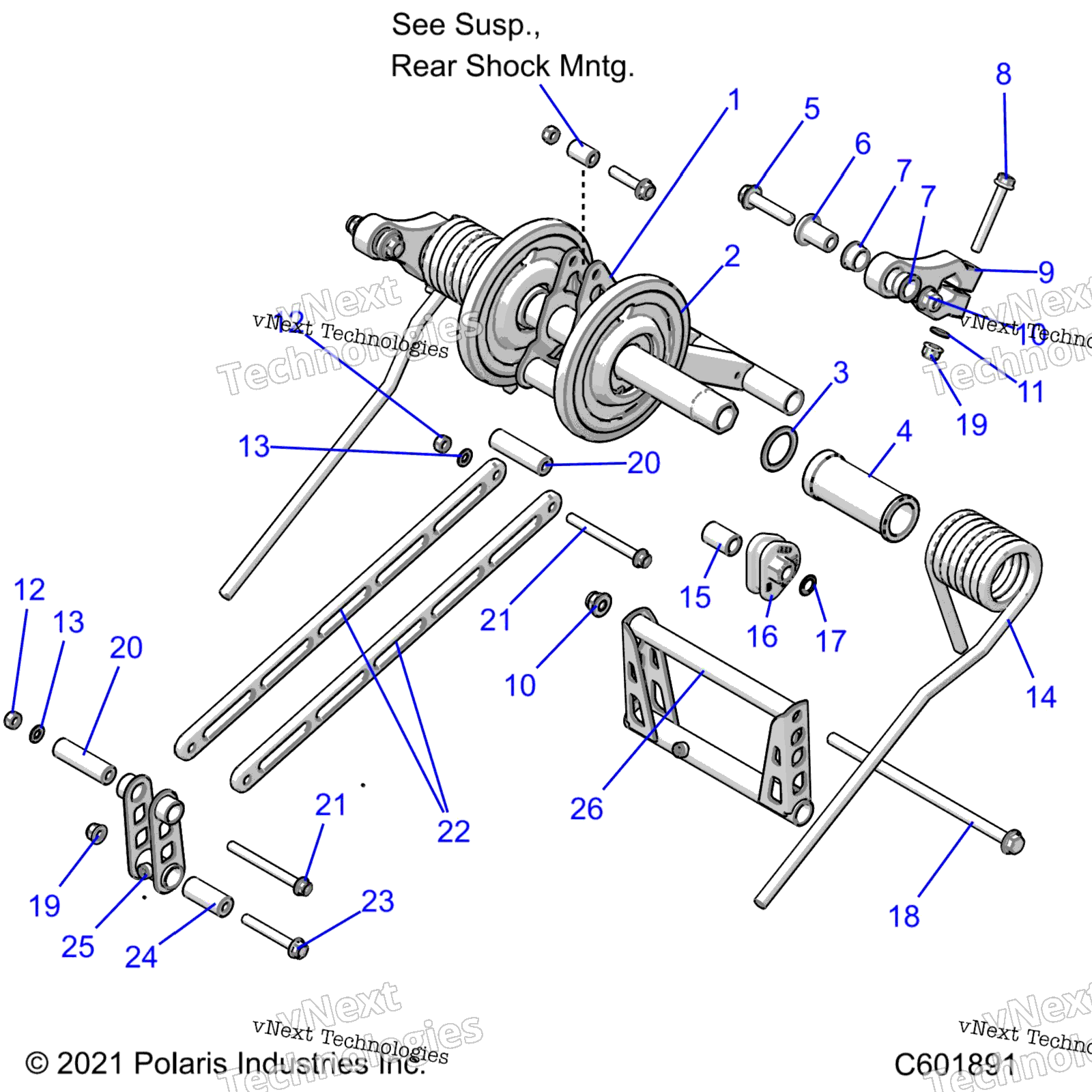 Suspension, Torque Arm, задний