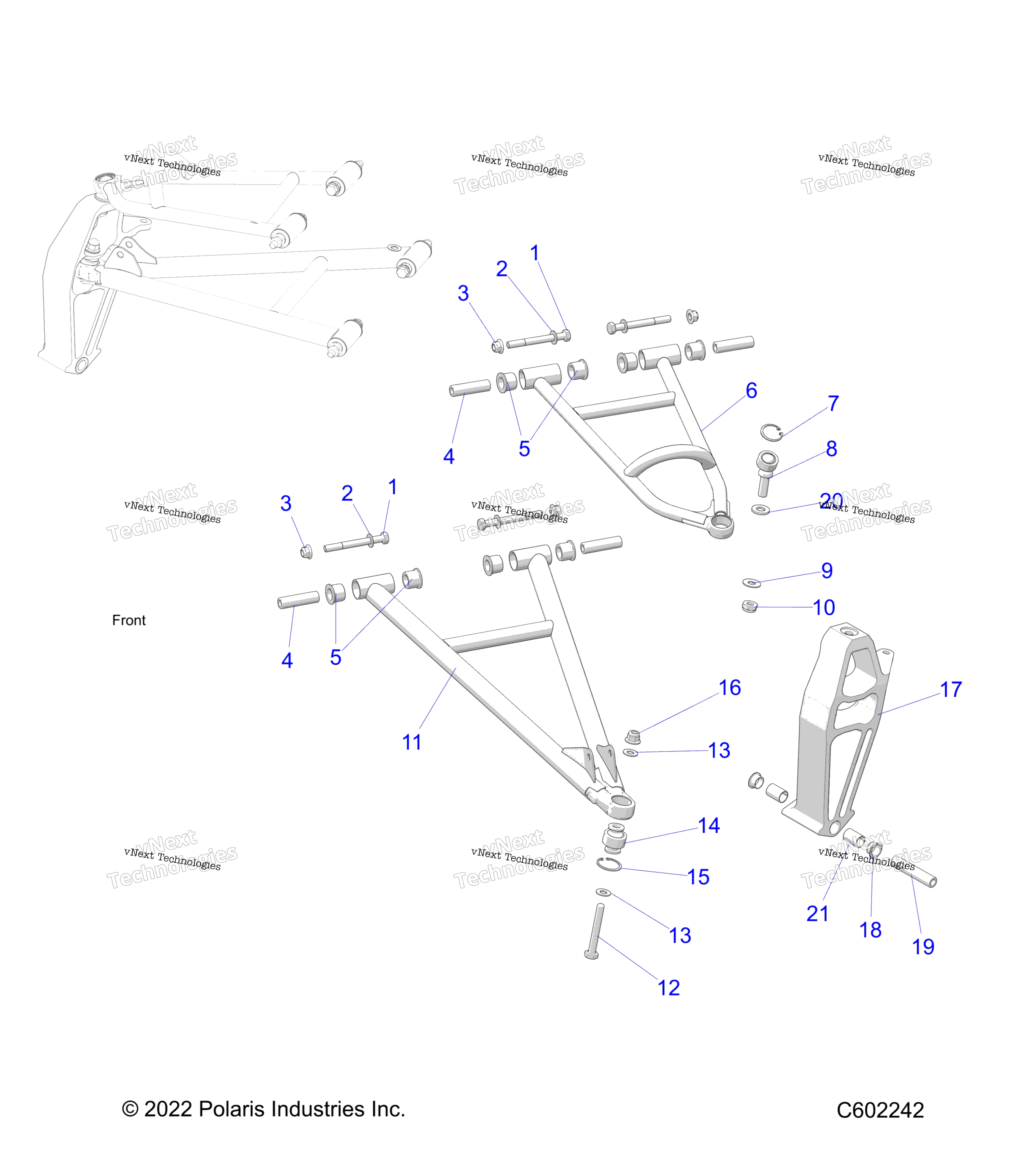 Suspension, Front, управление Arms & Spindle S23mdx6dsa / 6Dea