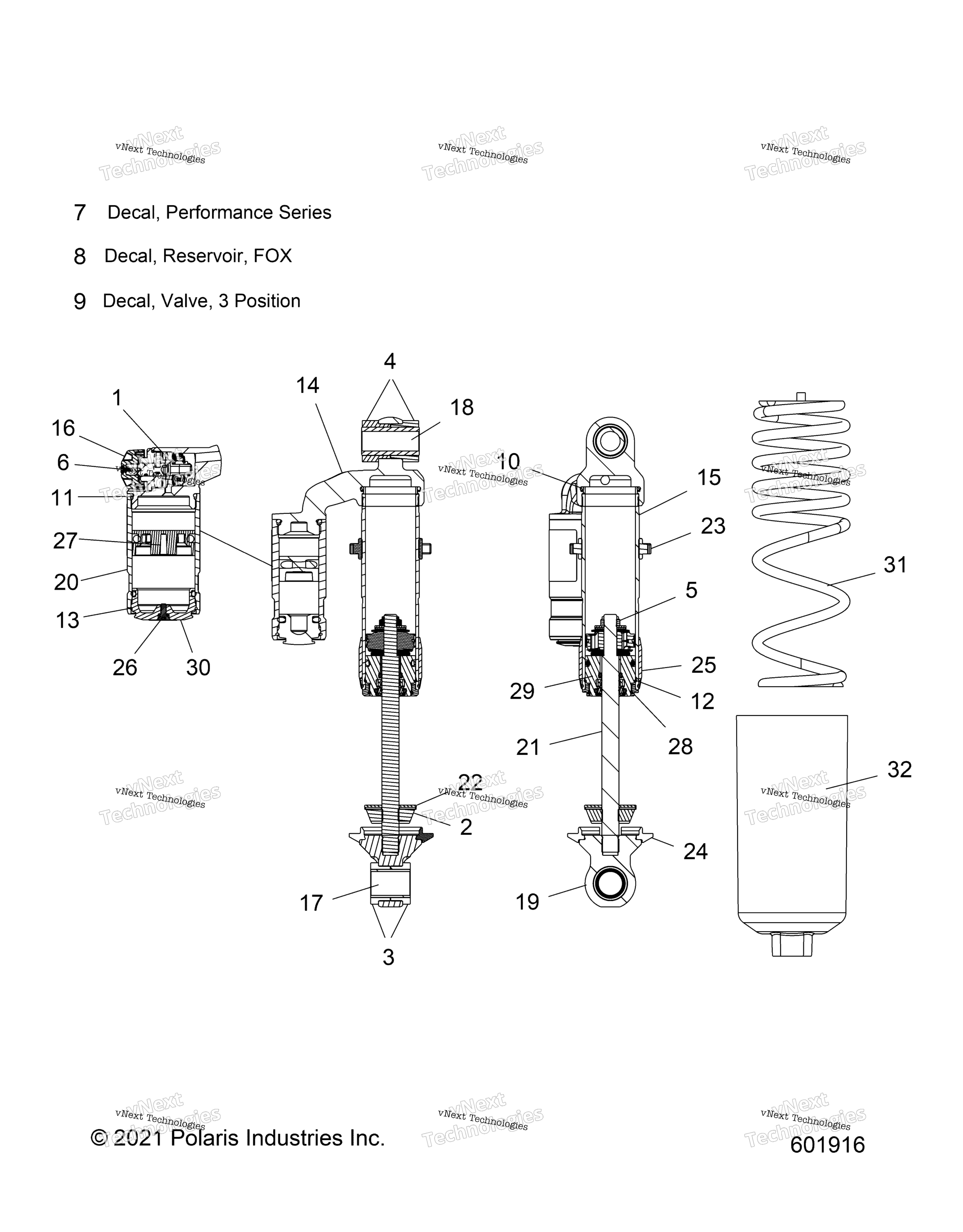Suspension, Shock, передний Track (601916)