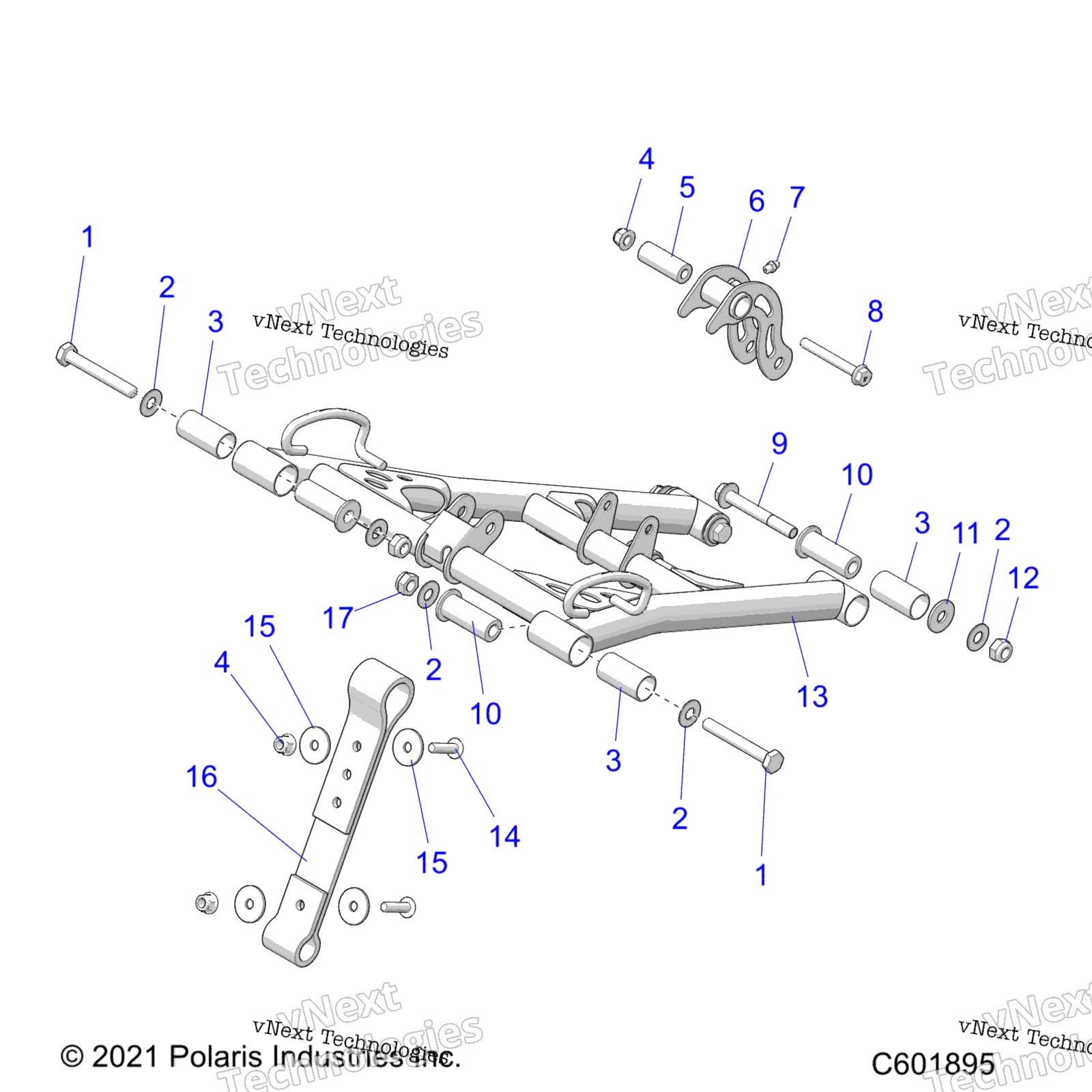 Suspension, Torque Arm, передний