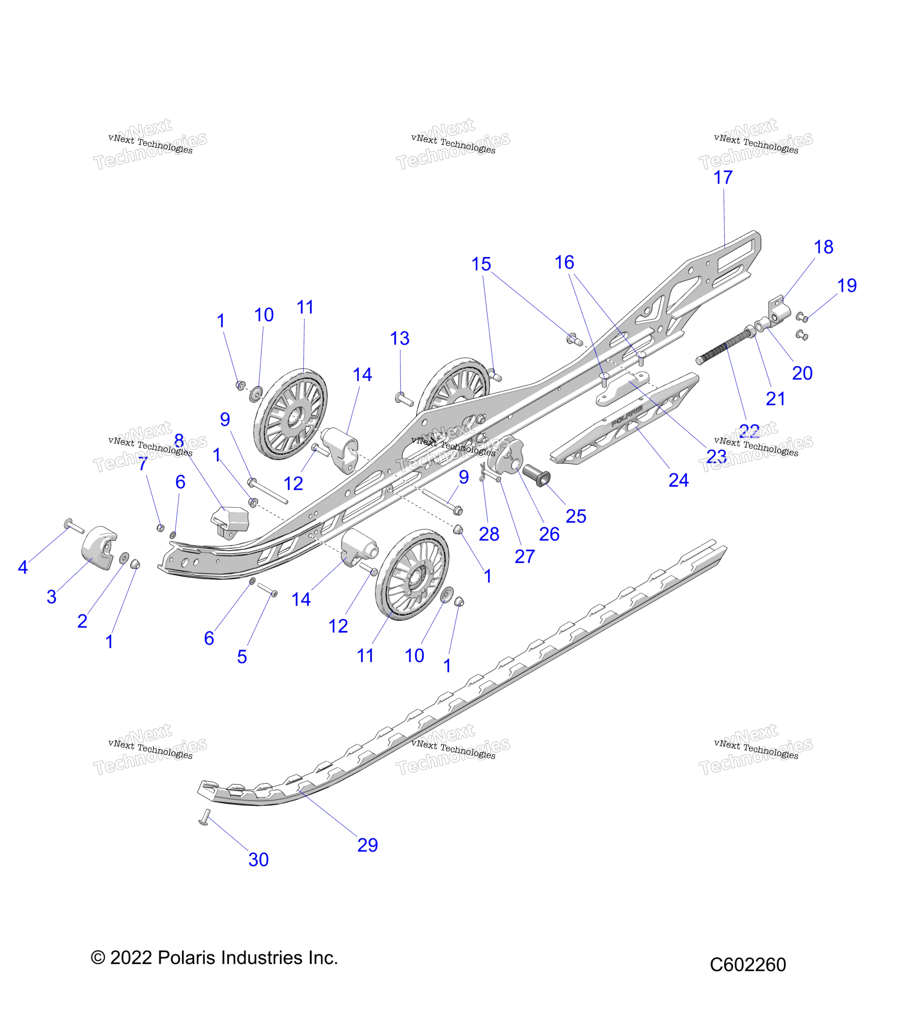 Suspension, Rail Beam Lh / Rh
