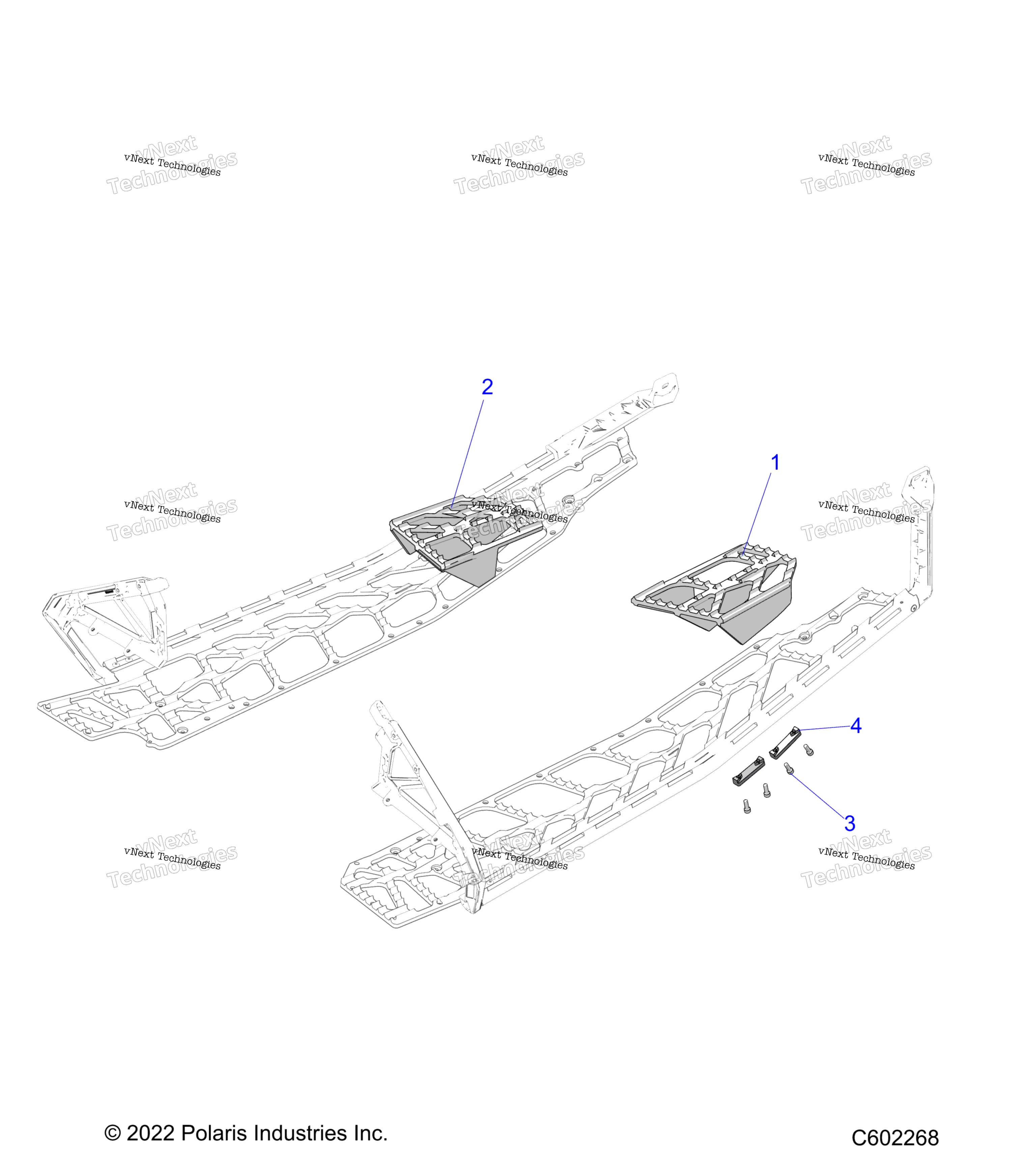 Chassis, пассажирское Footrests