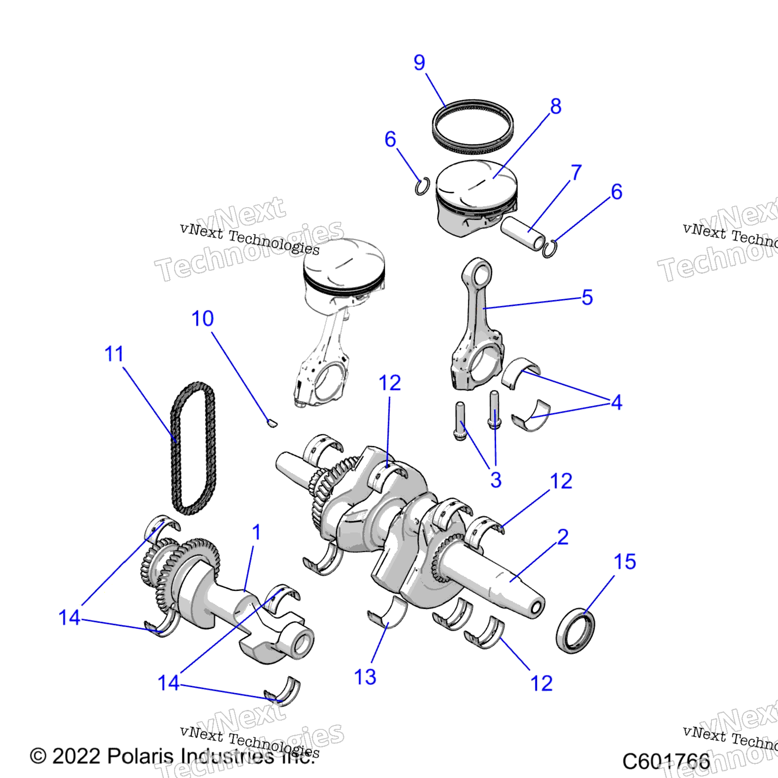 Engine, Balance Shaft, коленвал / поршень