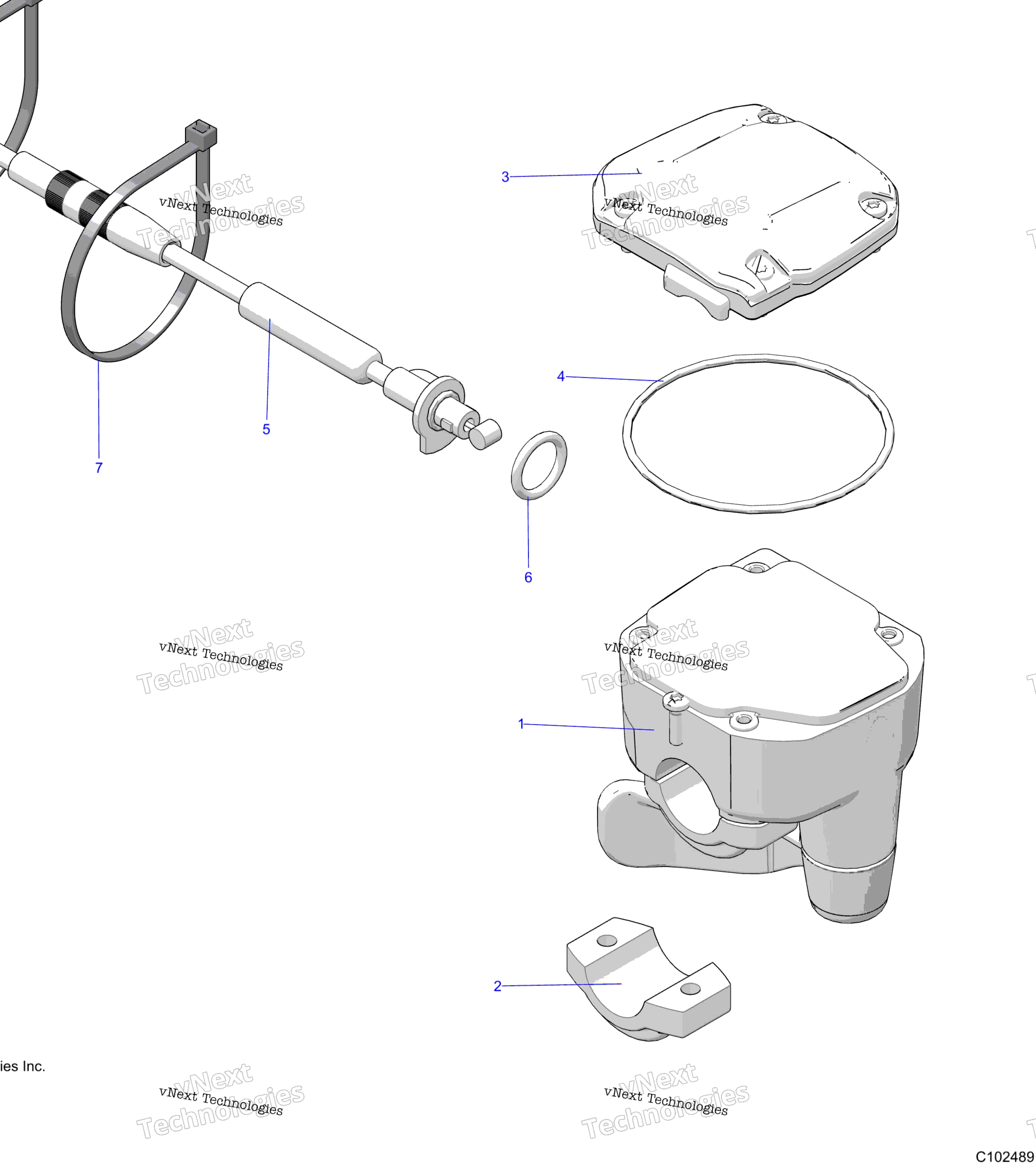 рулевой Controls, Throttle узел & Cable