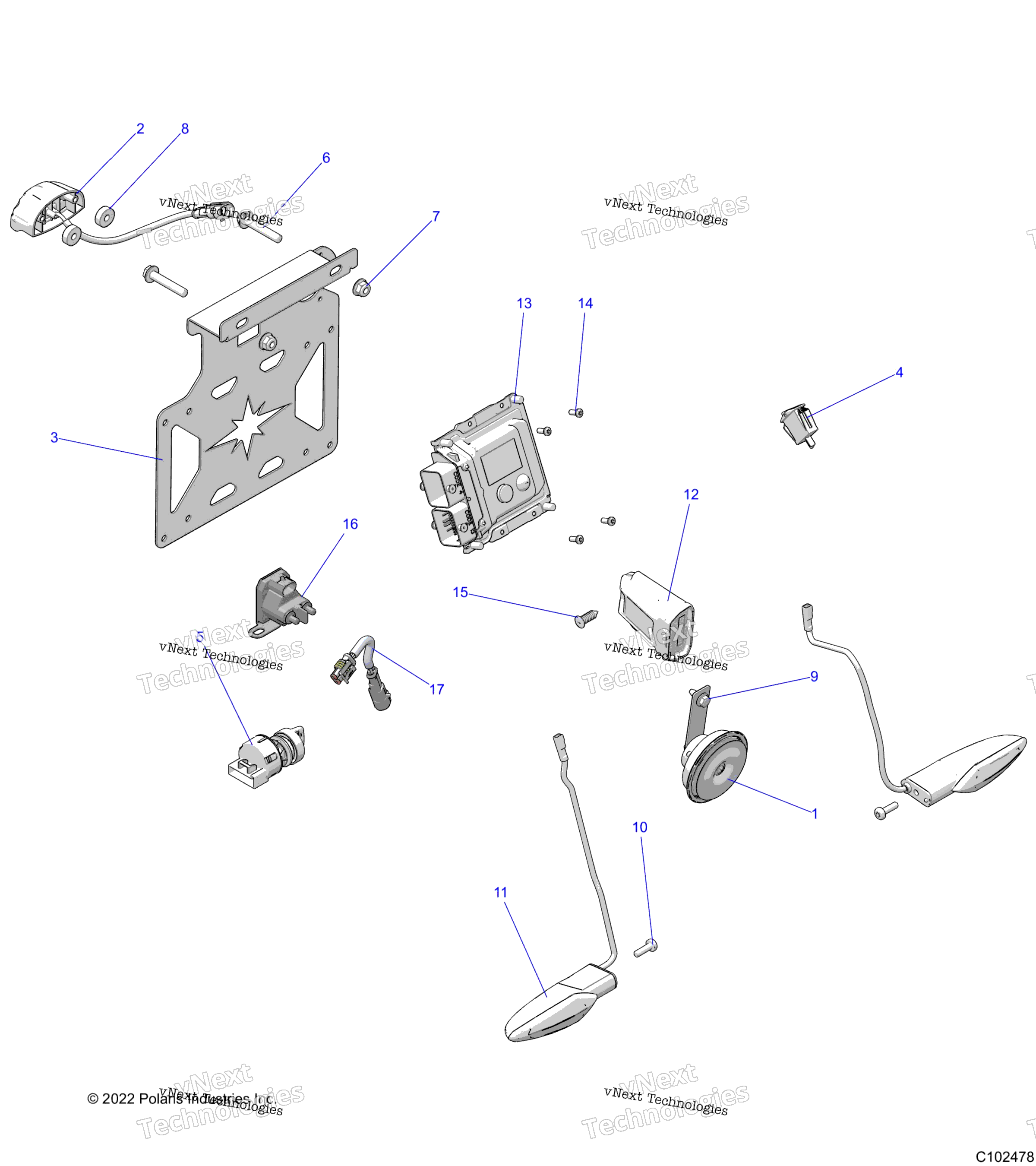 электрооборудование Switches, Horn & Ecm