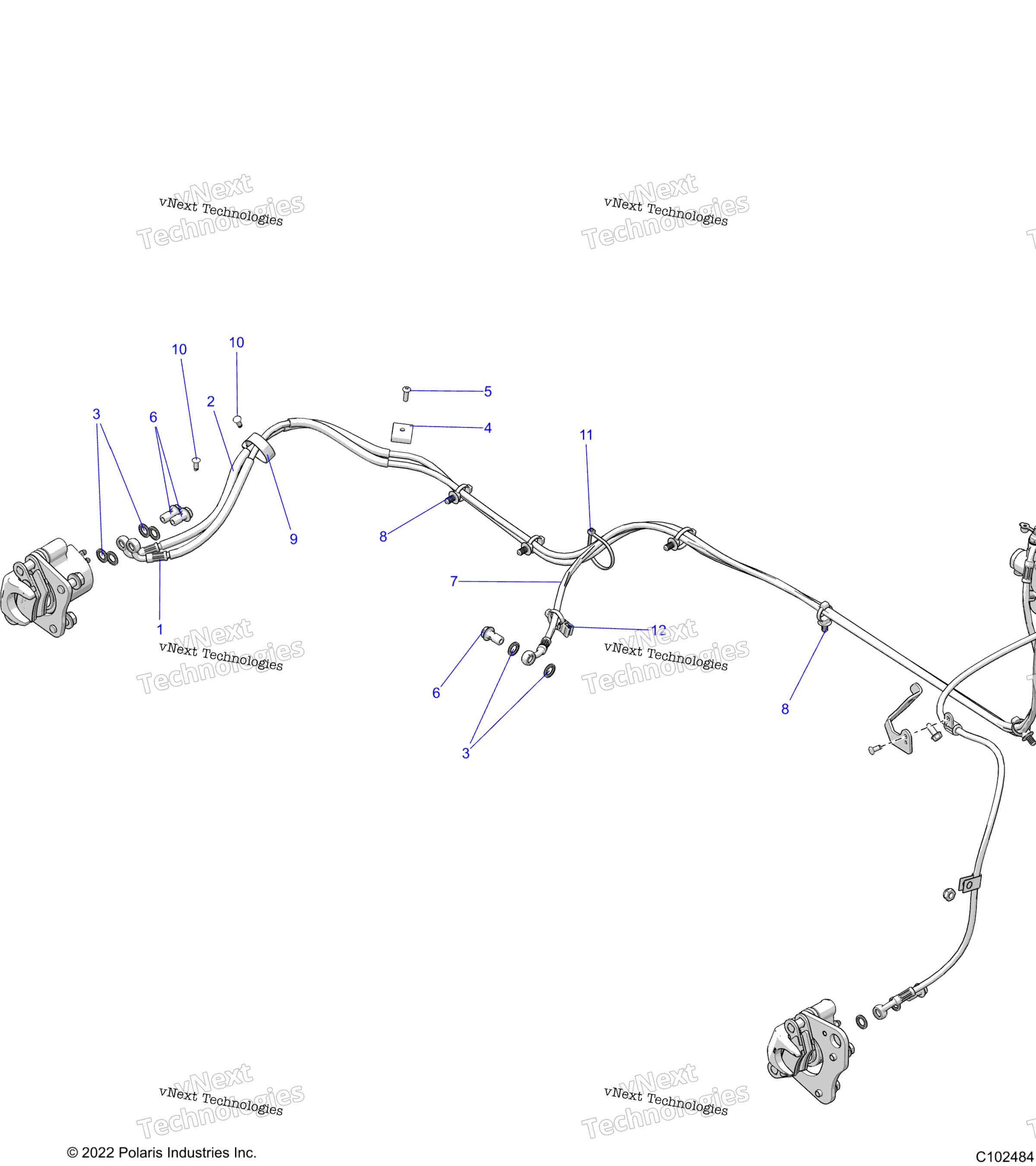Brakes, тормоз Lines, задний