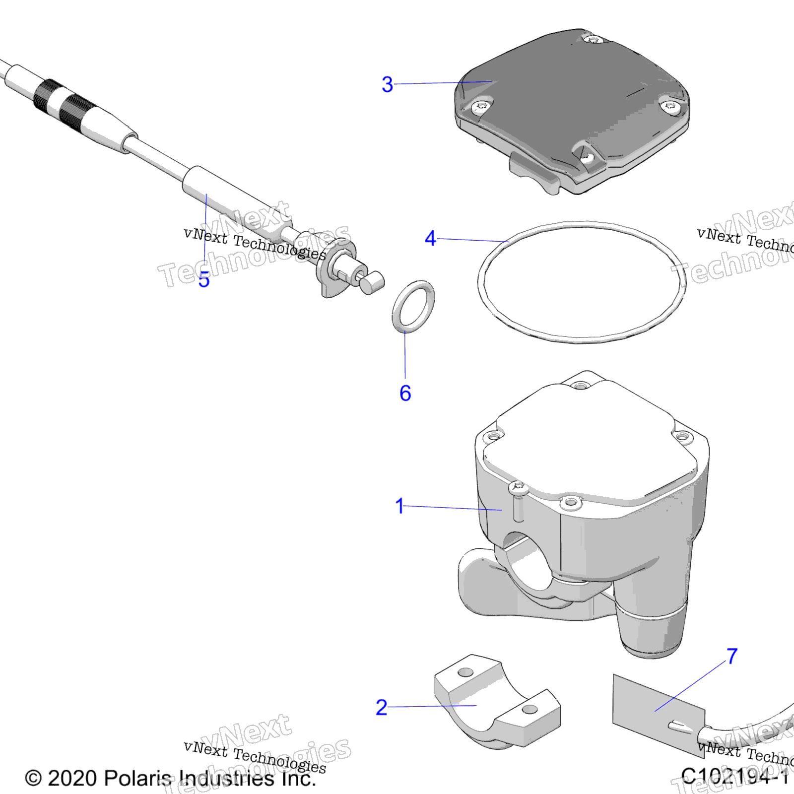 рулевой Controls, Throttle узел & Cable