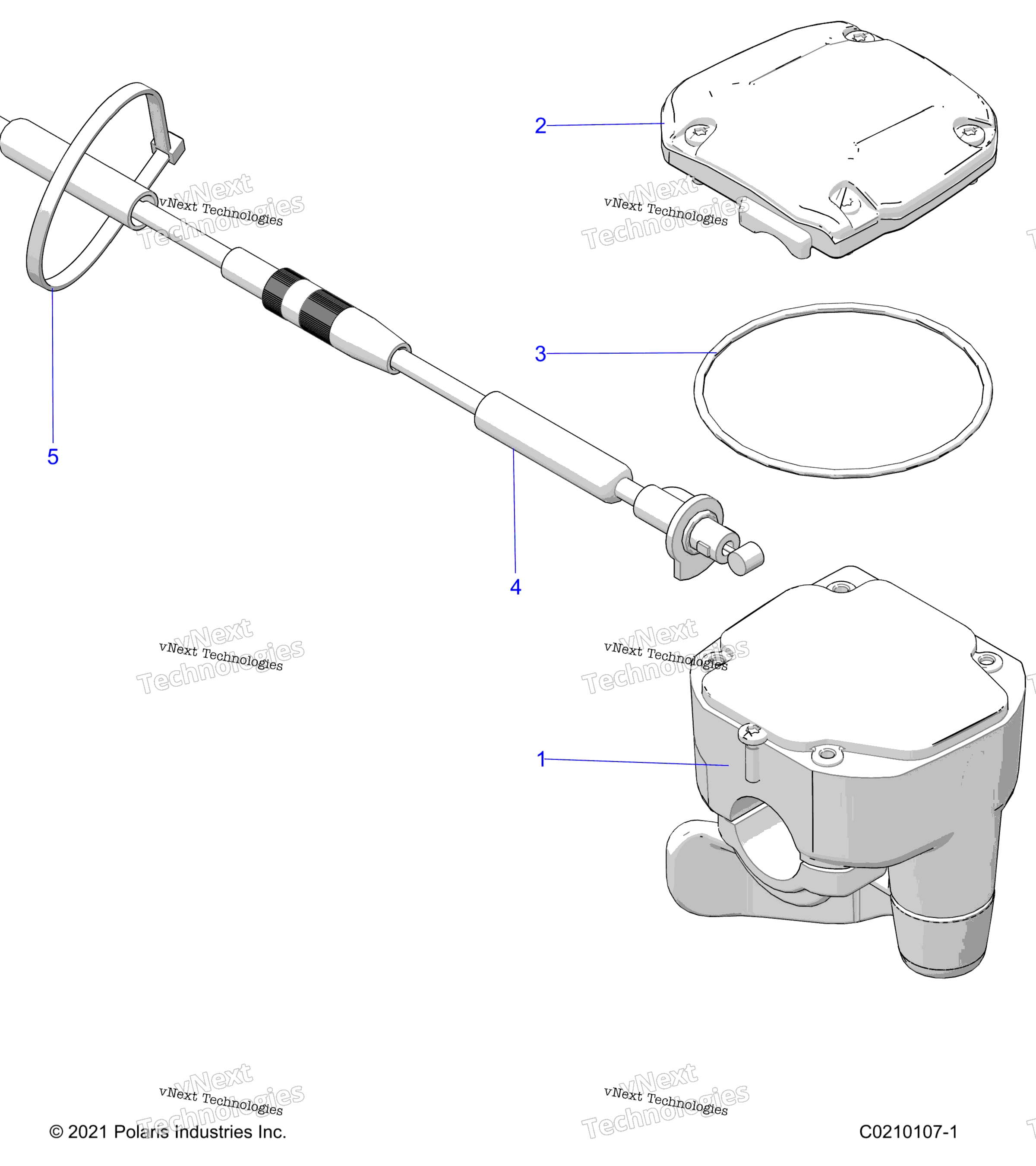 рулевой Controls, Throttle узел & Cable