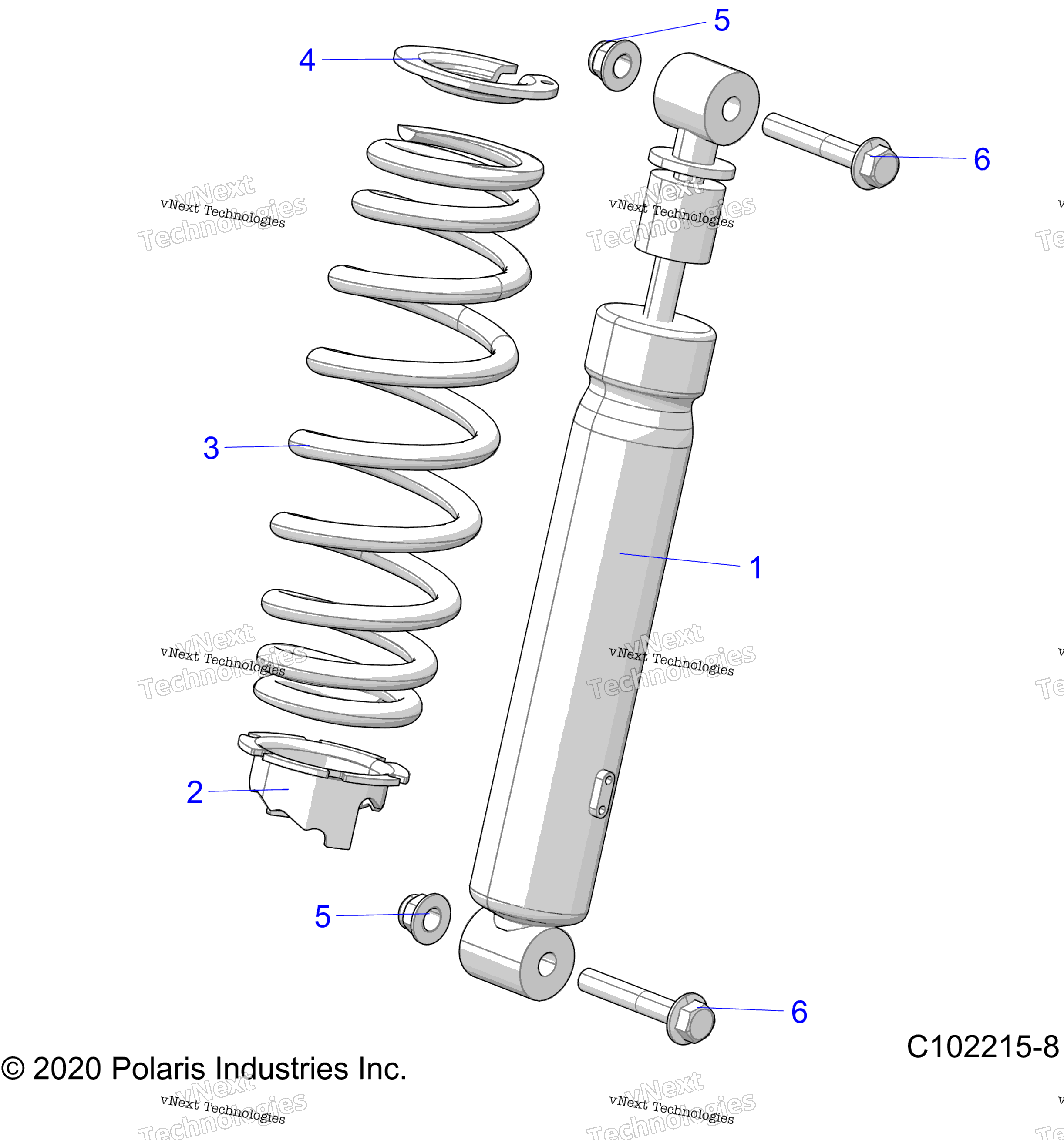 Suspension, Shock, передний