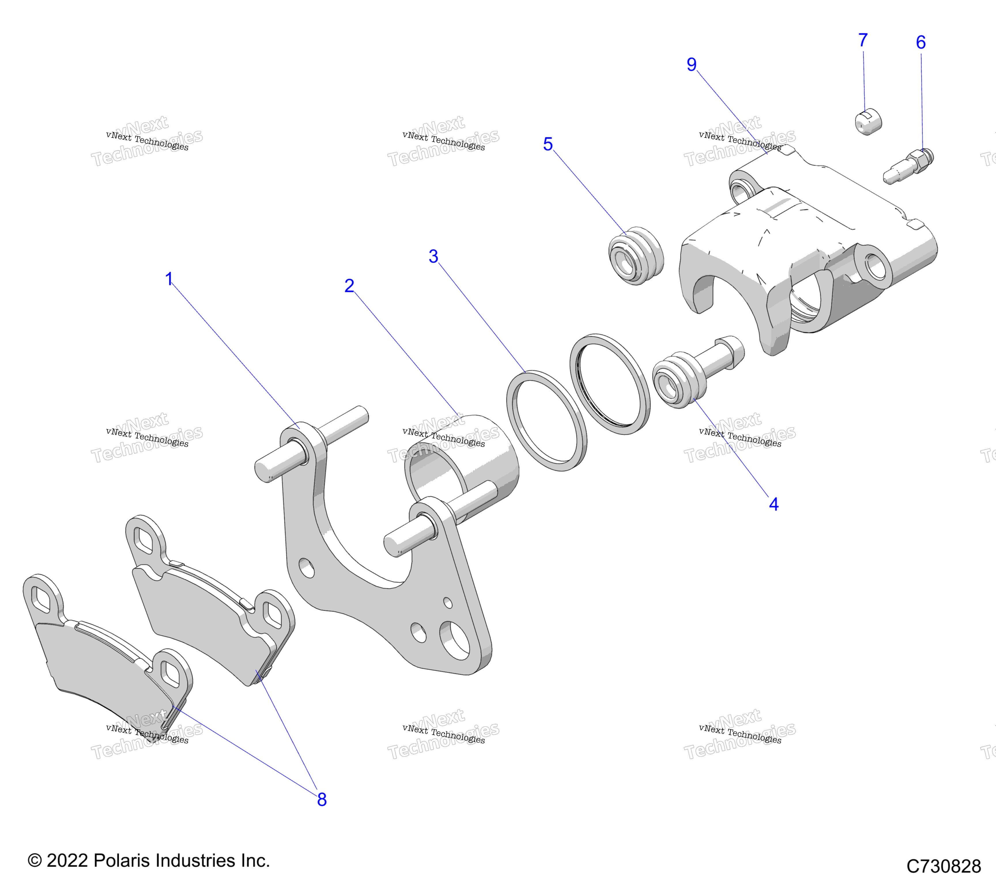 Brakes, Caliper, задний