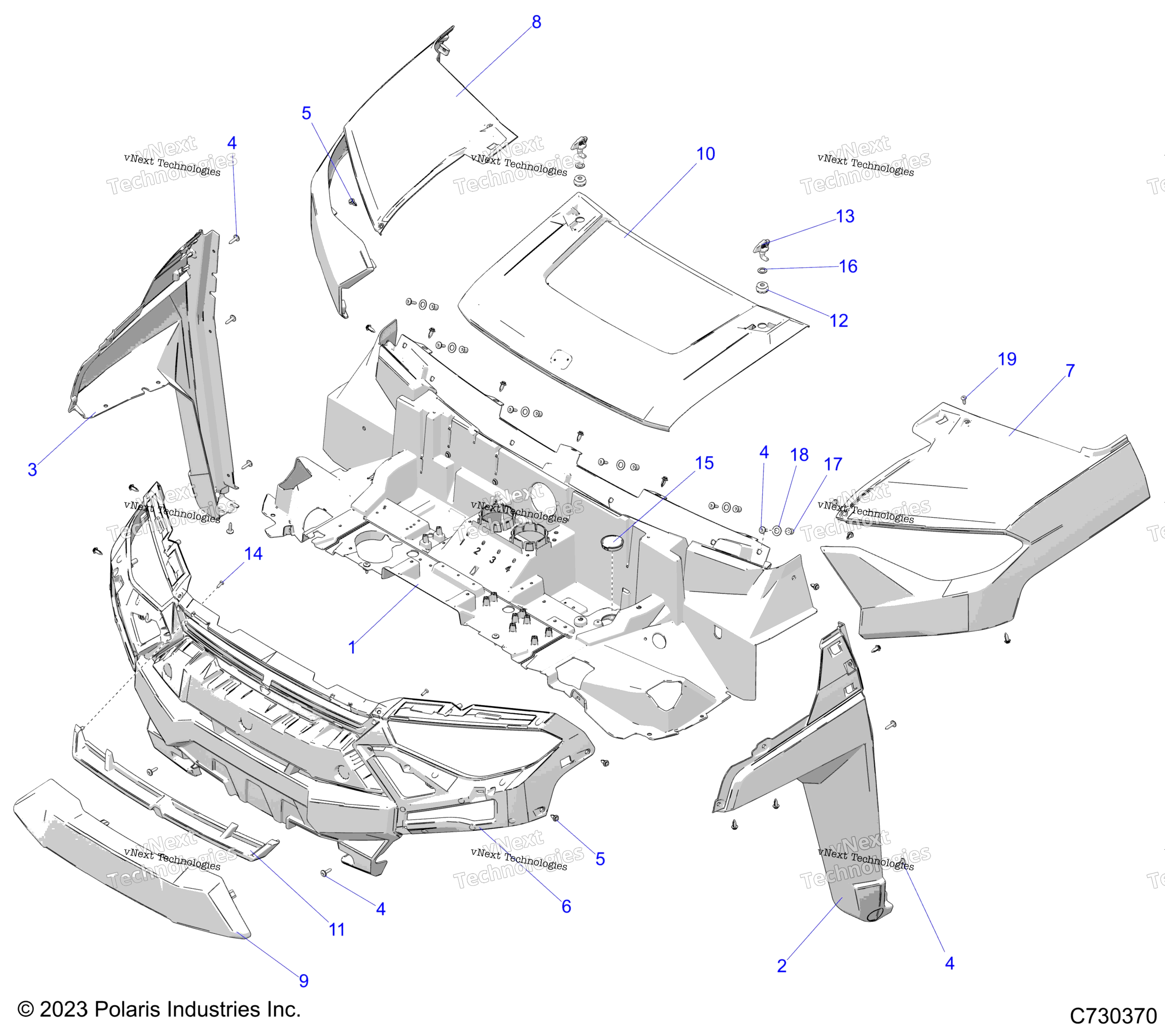 Body, Hood & передний Fenders