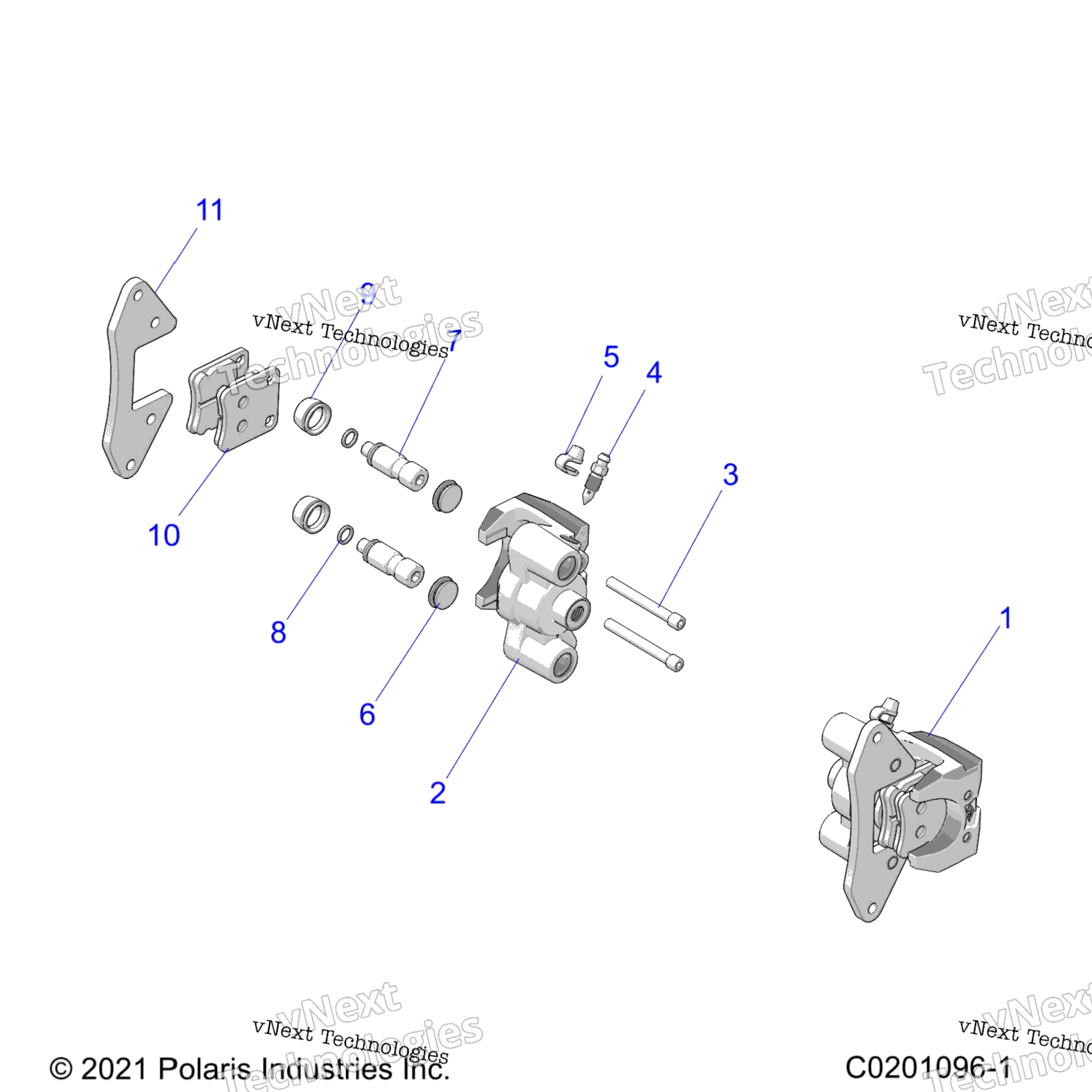 Brakes, Caliper, передний