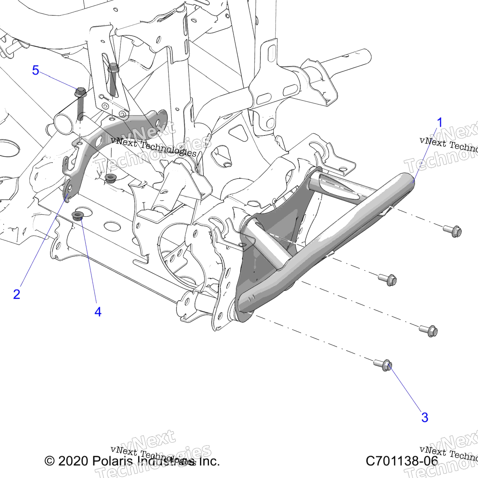 Chassis, передний Gearcase и Bumper крепление
