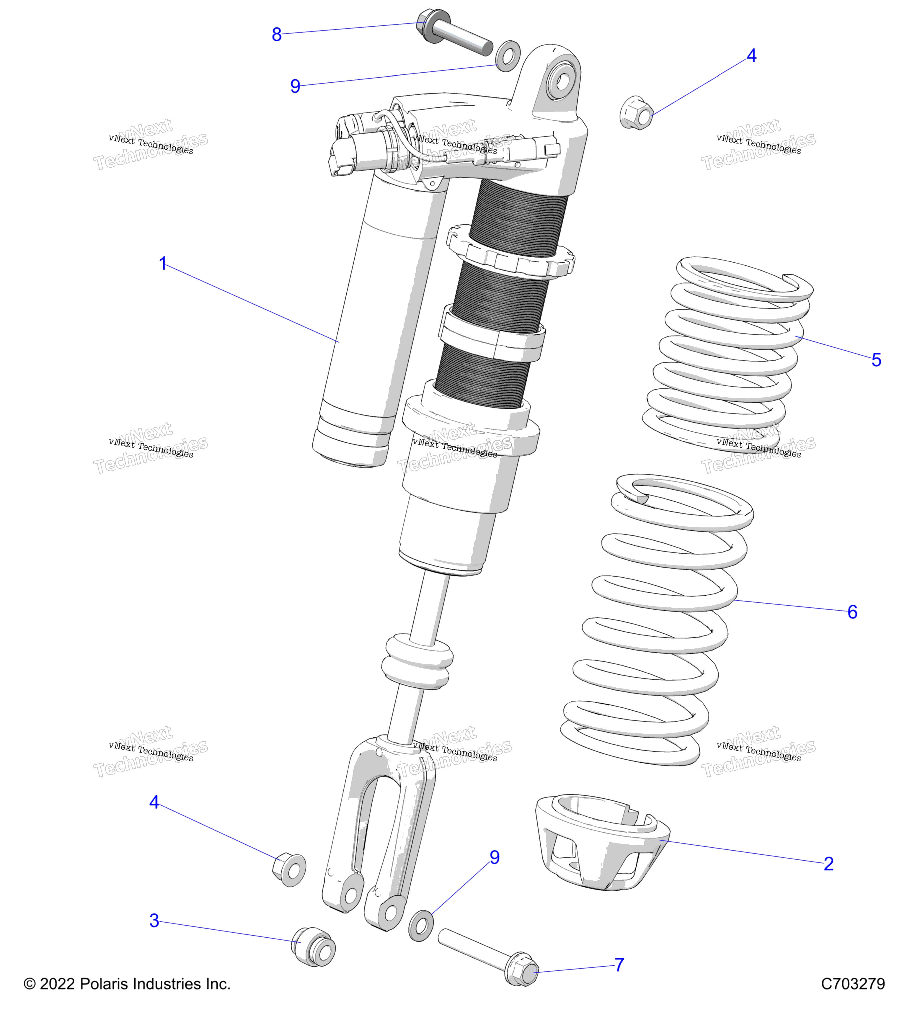 Подвеска, передний амортизатор Mounting