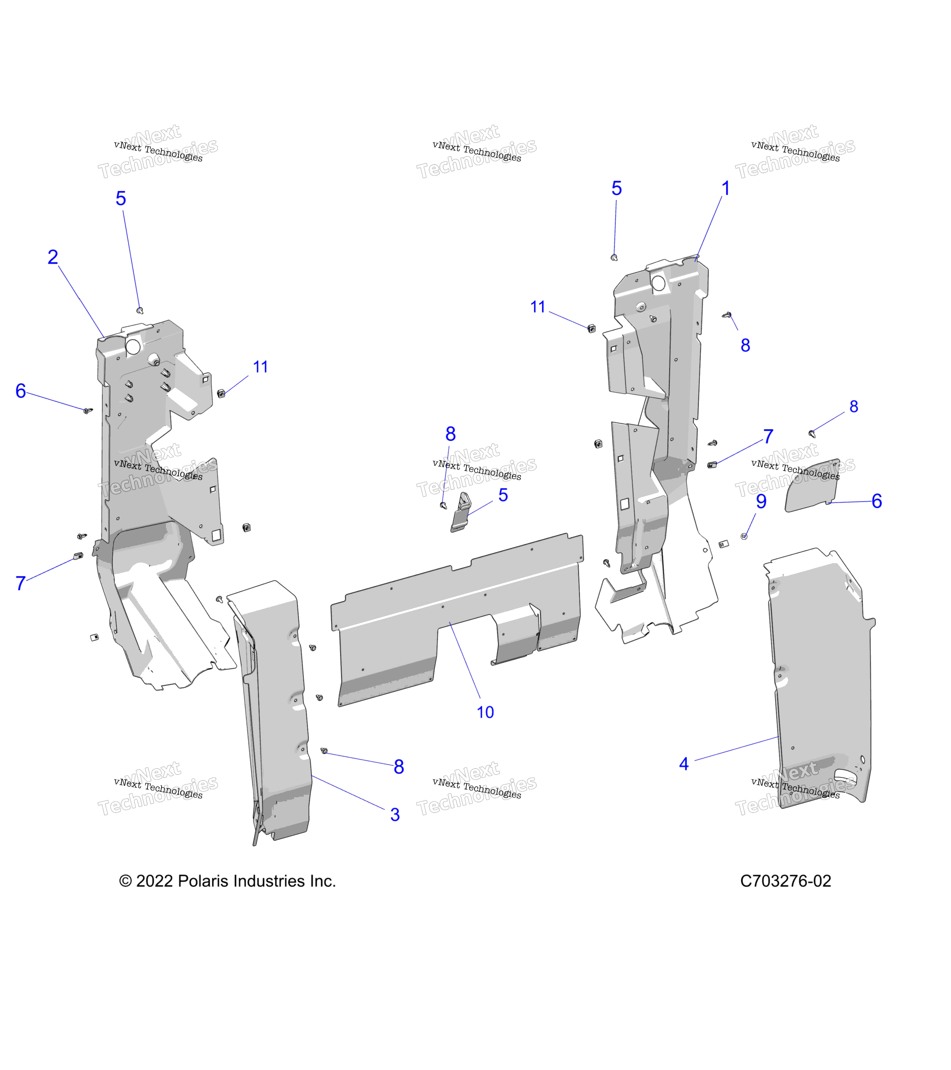 Body, задний Closeoff, Side Panels