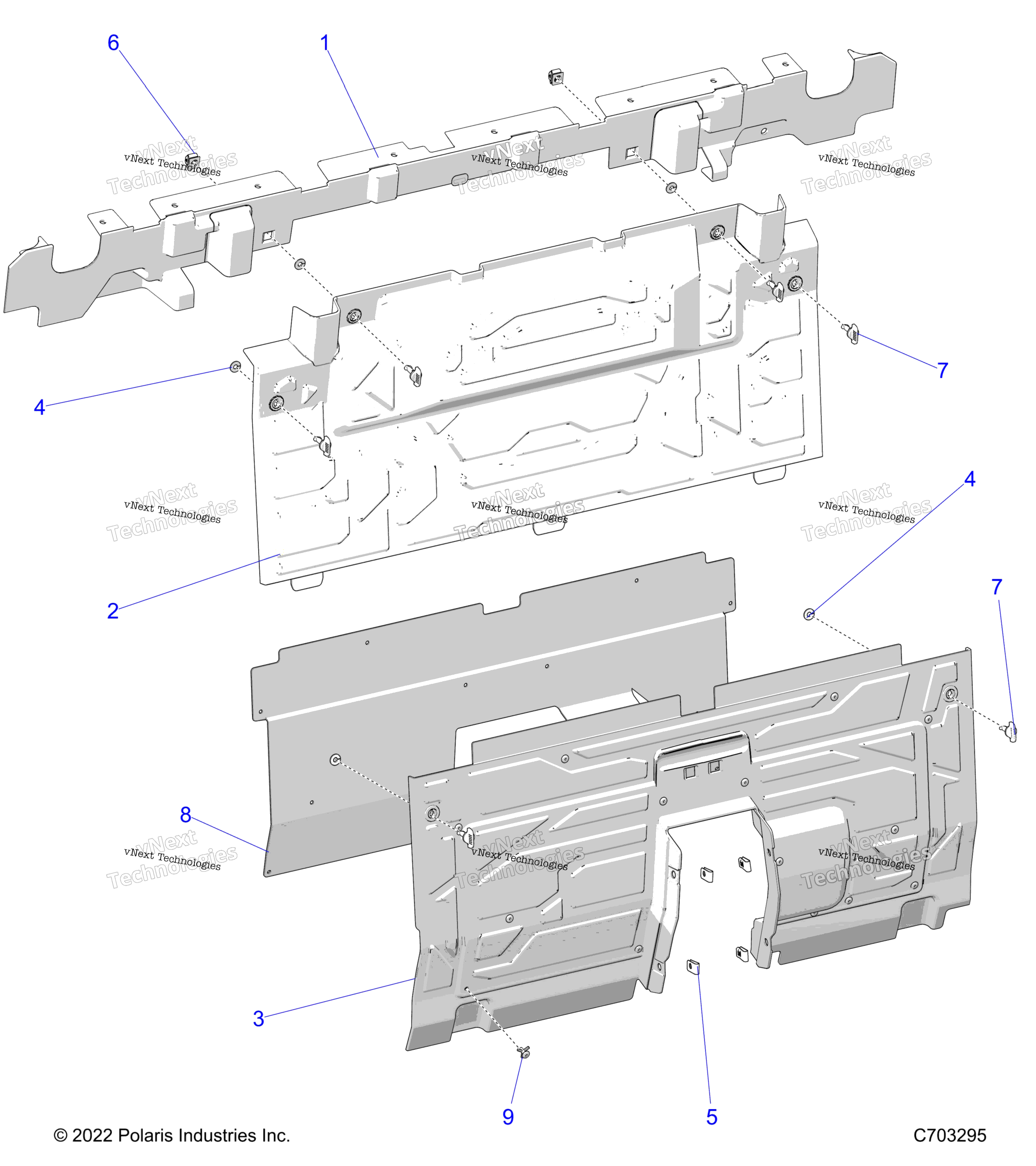 Body, задний Closeoff, Center Panels