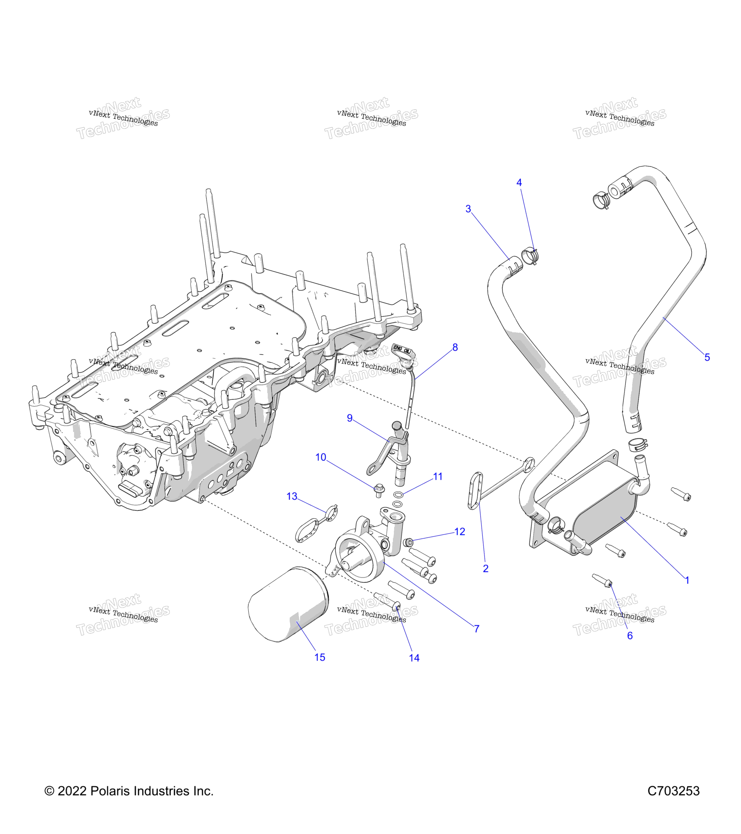 Engine, масляный Filter, масляный Cooler и Related