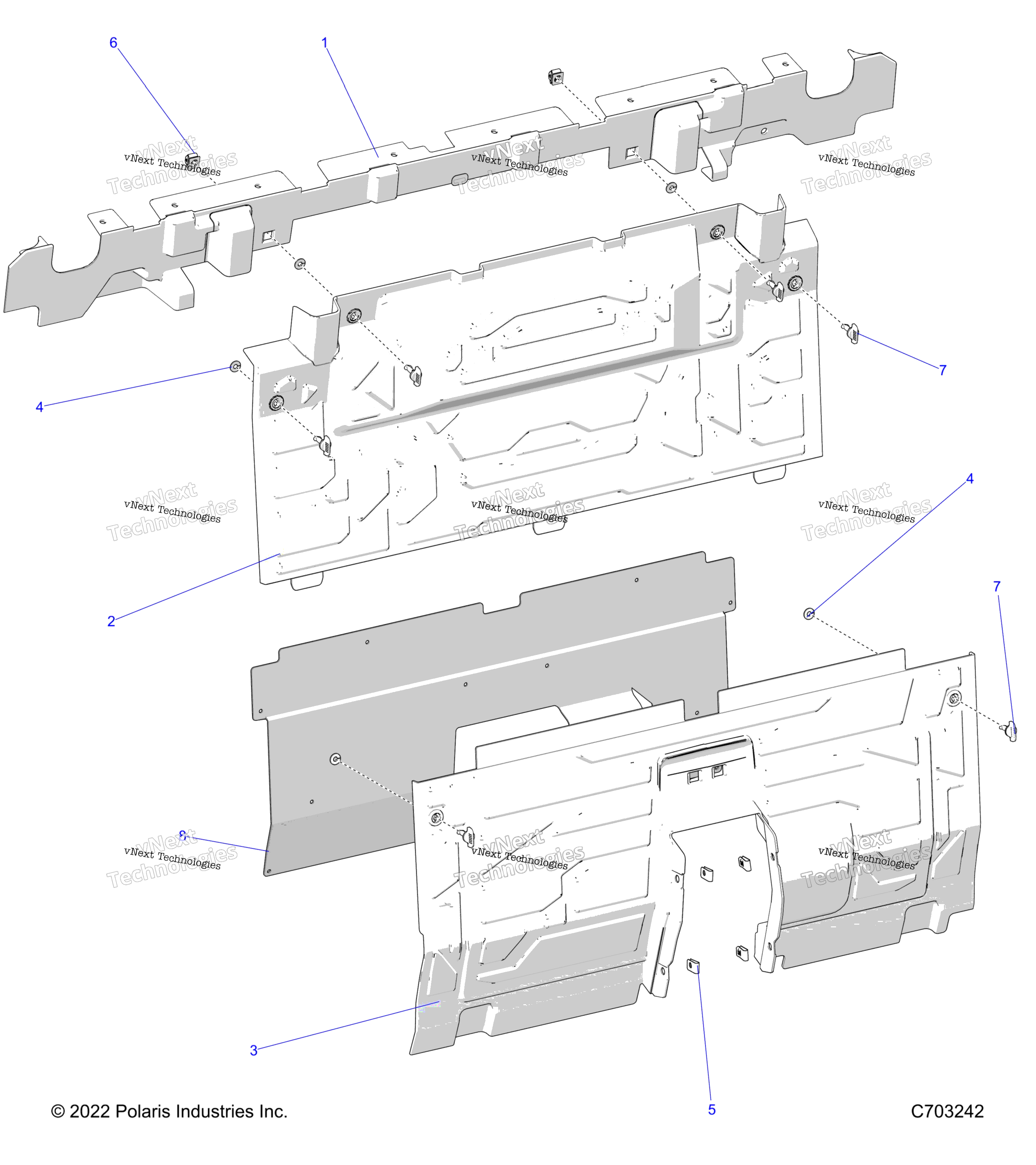Body, задний Closeoff, Center Panels