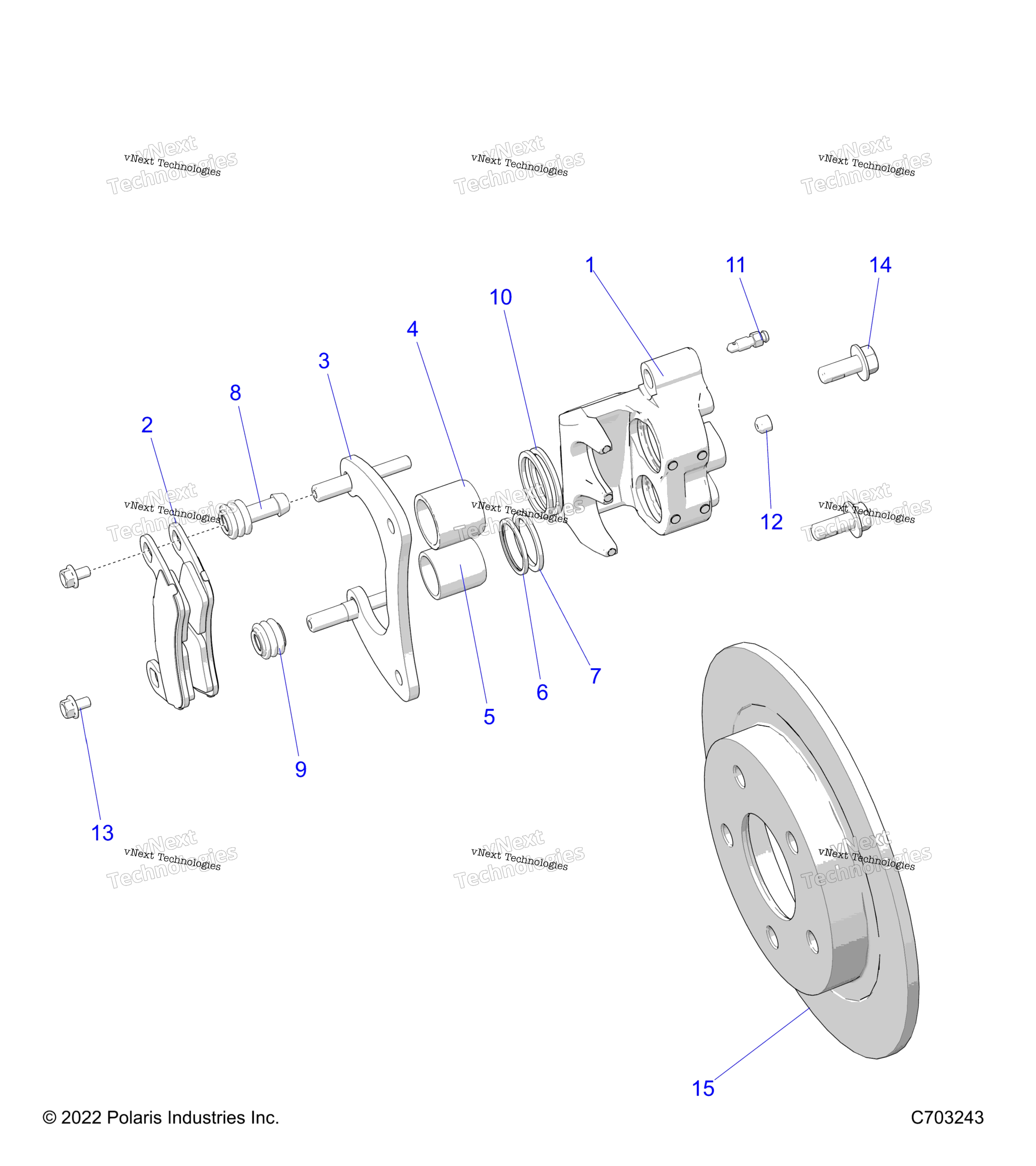 Brakes, Caliper, задний