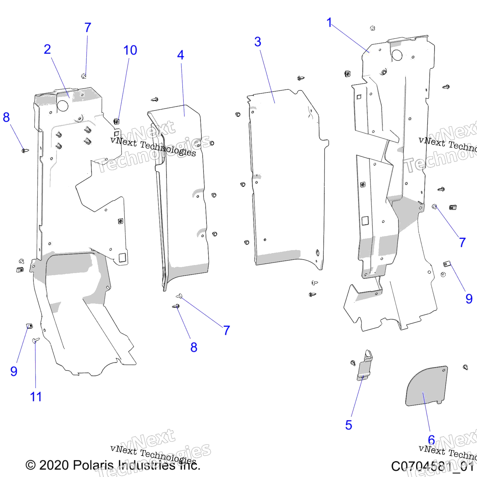 Body, задний Closeoff, Side Panels