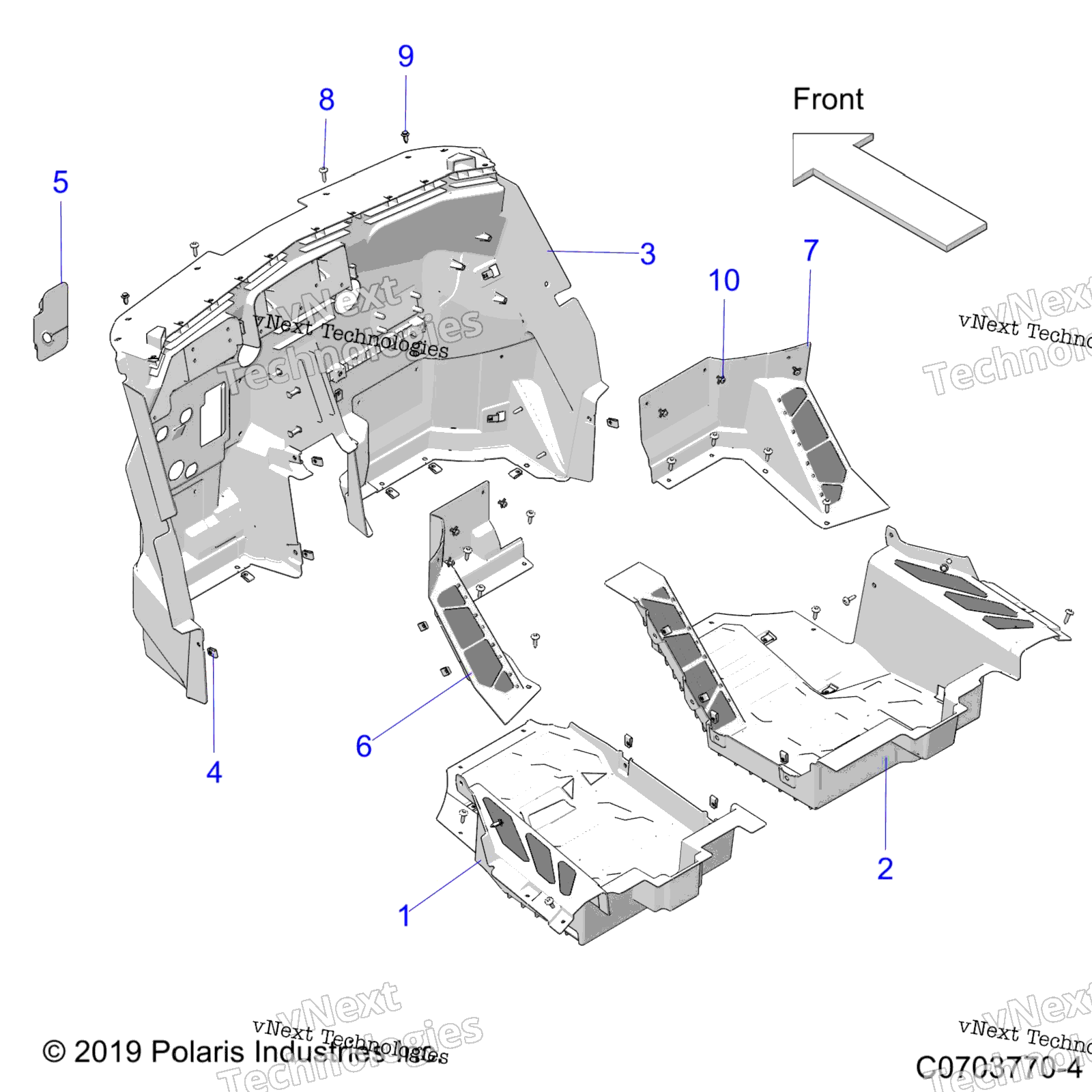 Body, Floor Panels, передний