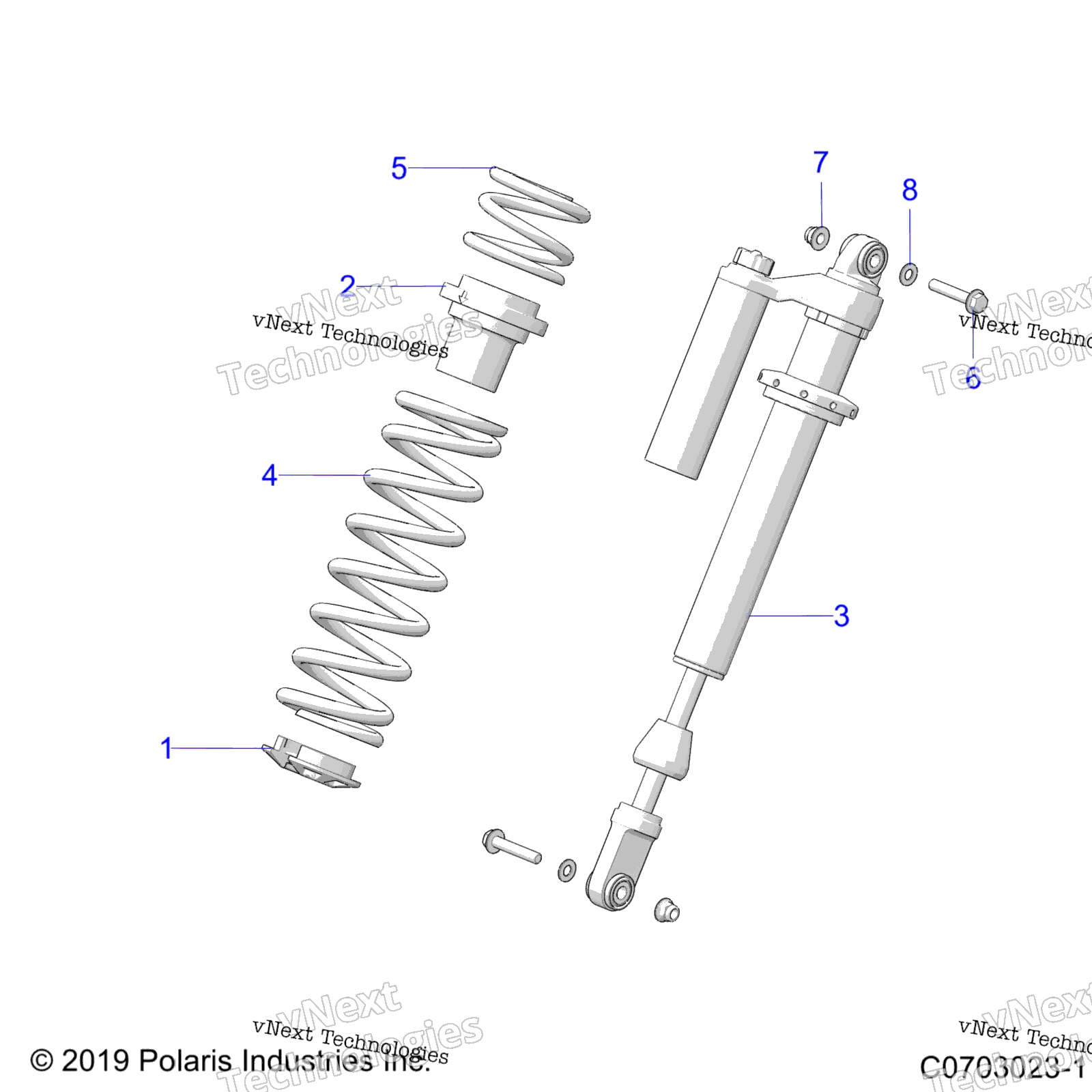 Подвеска, передний амортизатор Mounting, Standard/Premium