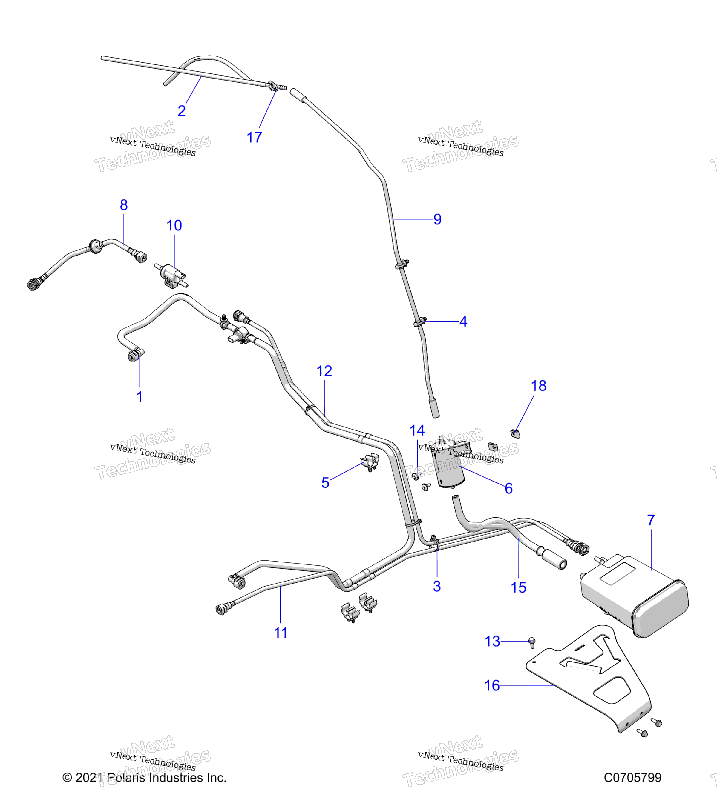 топливный System, Lines, Evap Z23rae92a / 92B