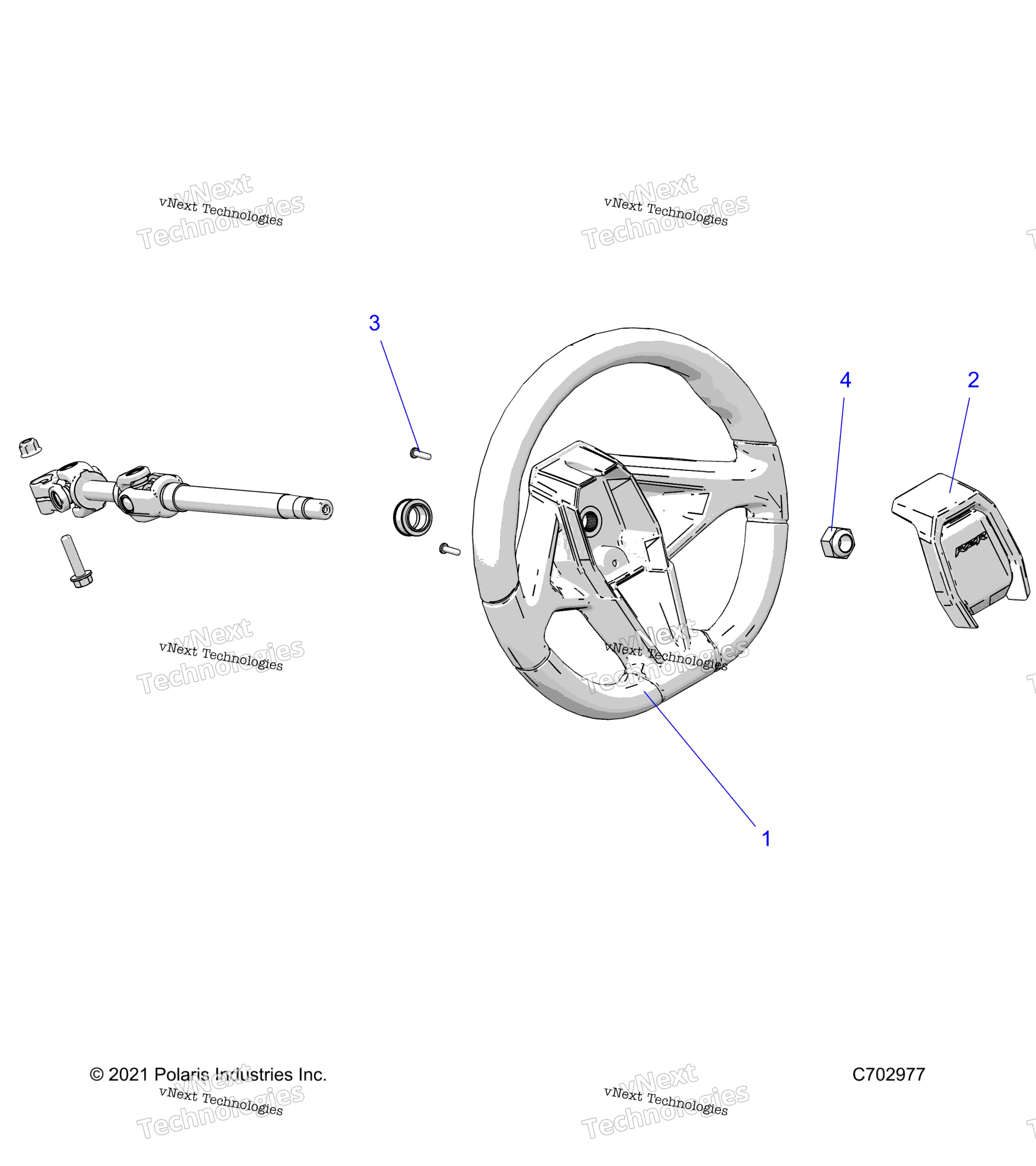 Steering, Wheel, Standard Z23g4c92al / Bl