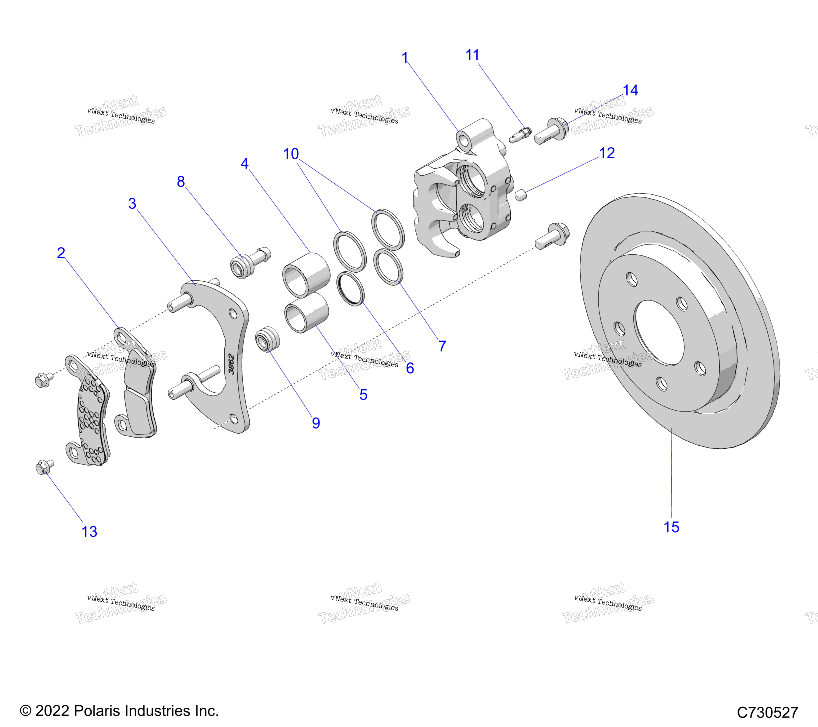 Brakes, Caliper, задний Z23gae92a / 92B