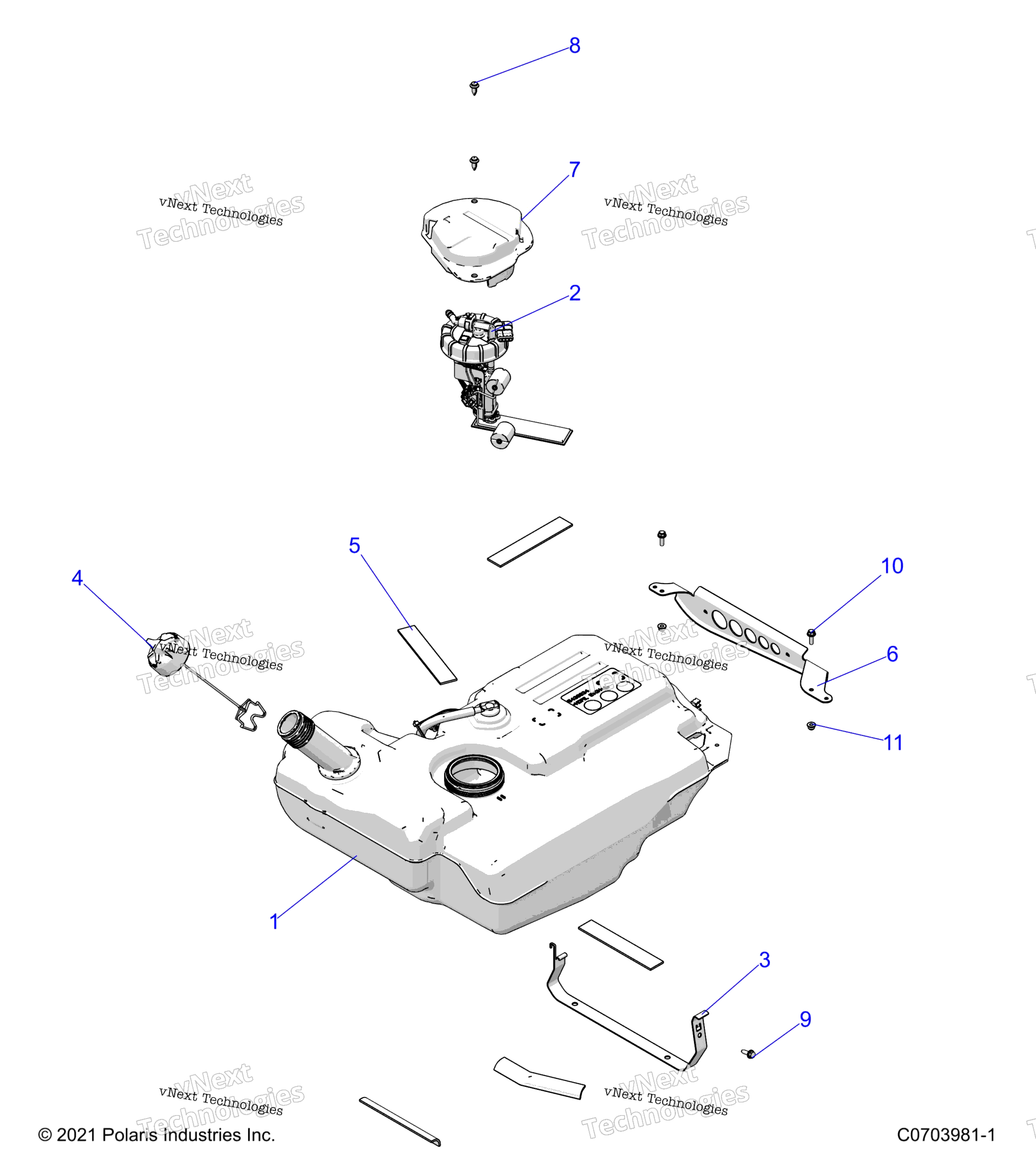 топливный System, бак