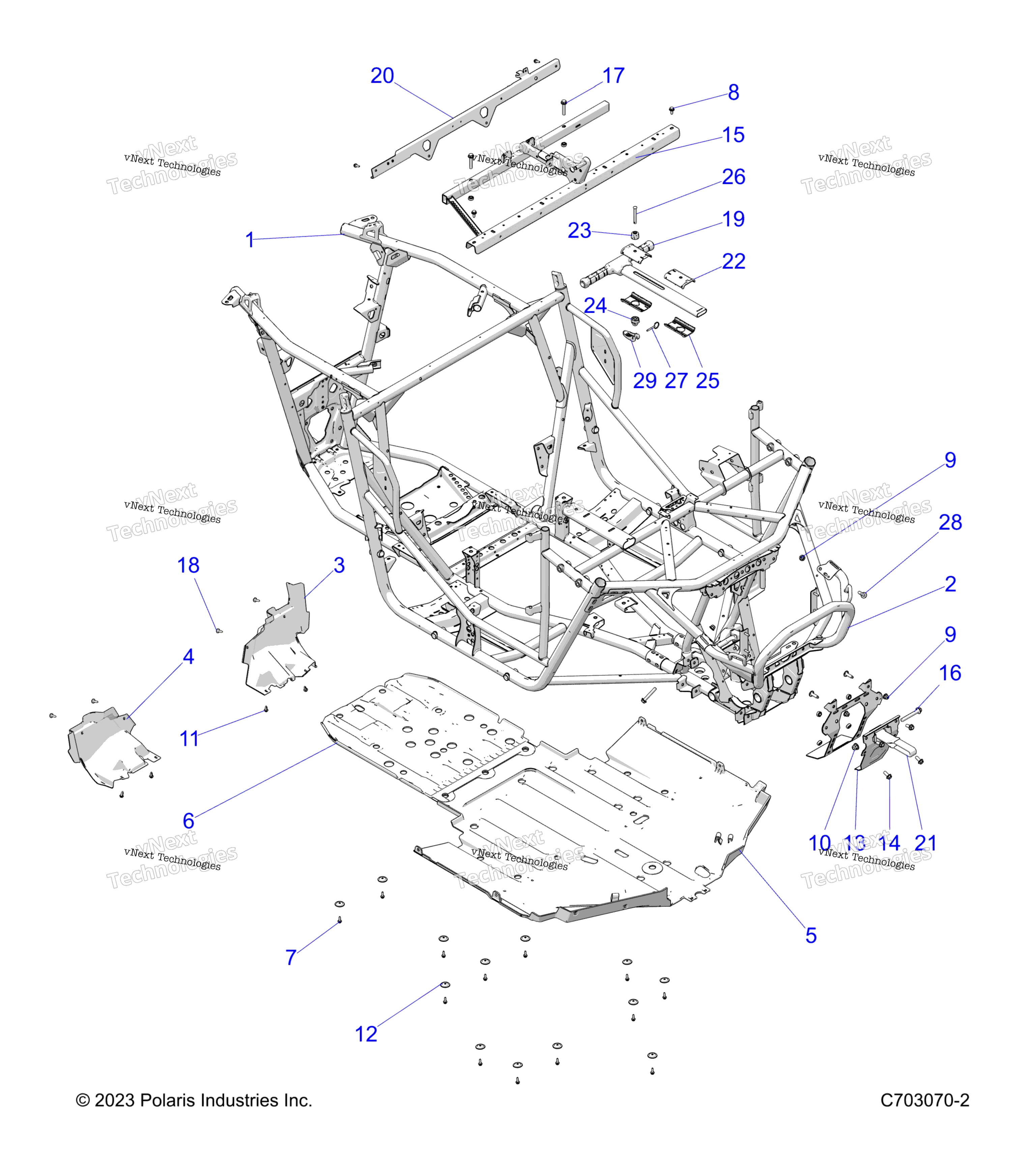 Шасси, основная рама And Skid Plates