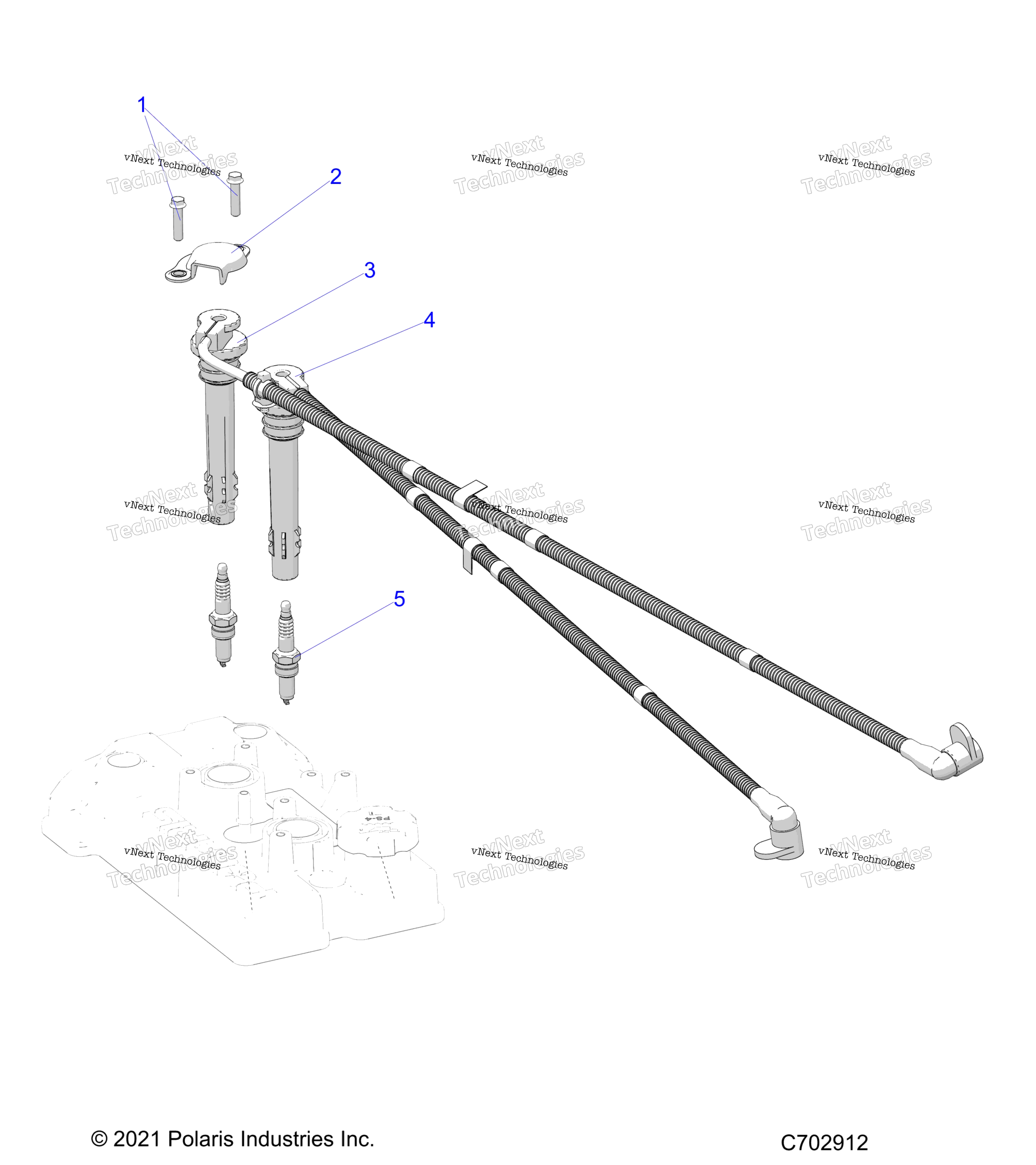 Engine, Ignition Coils и Spark Plugs