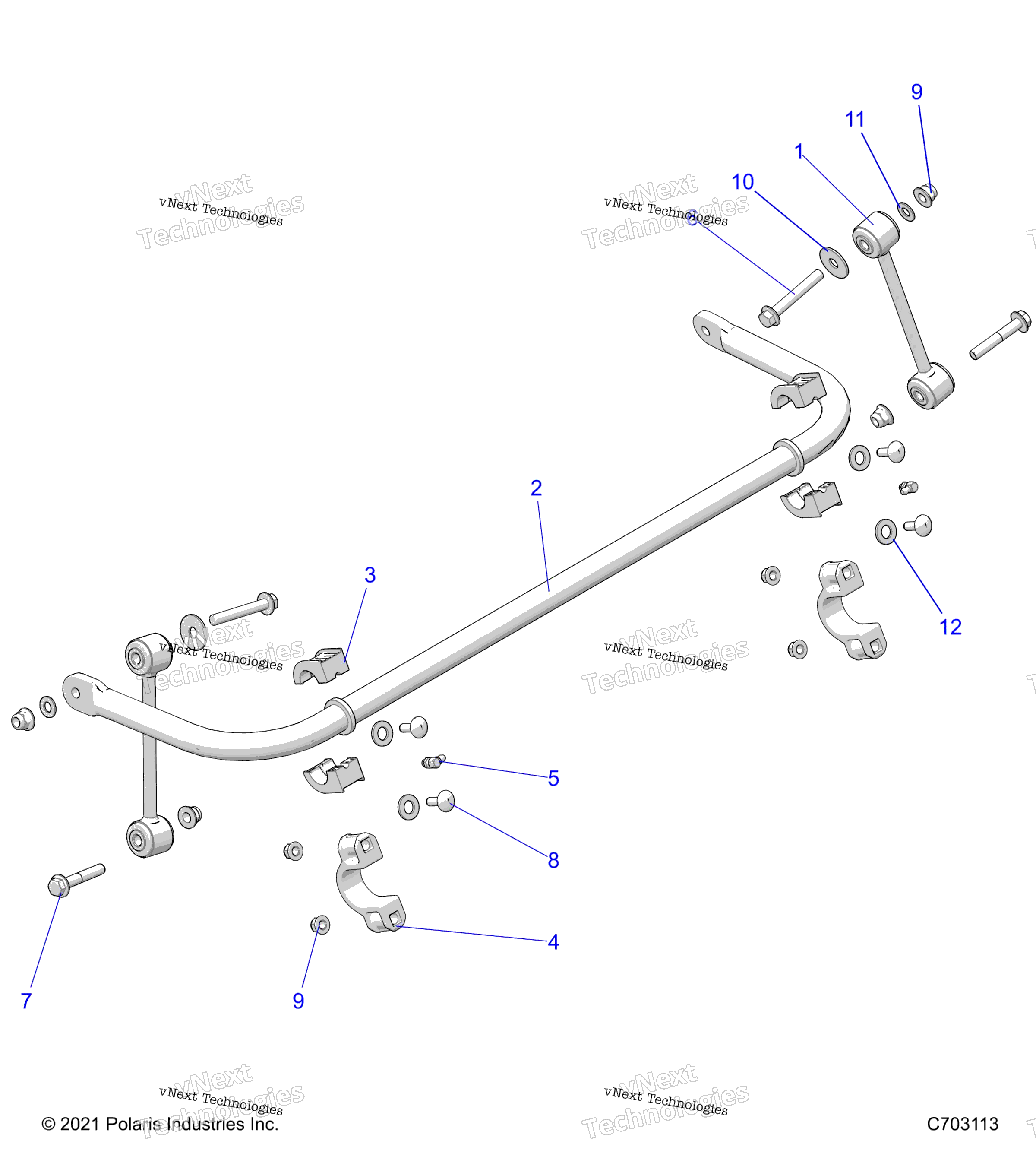 Suspension, Stabilizer Bar, задний